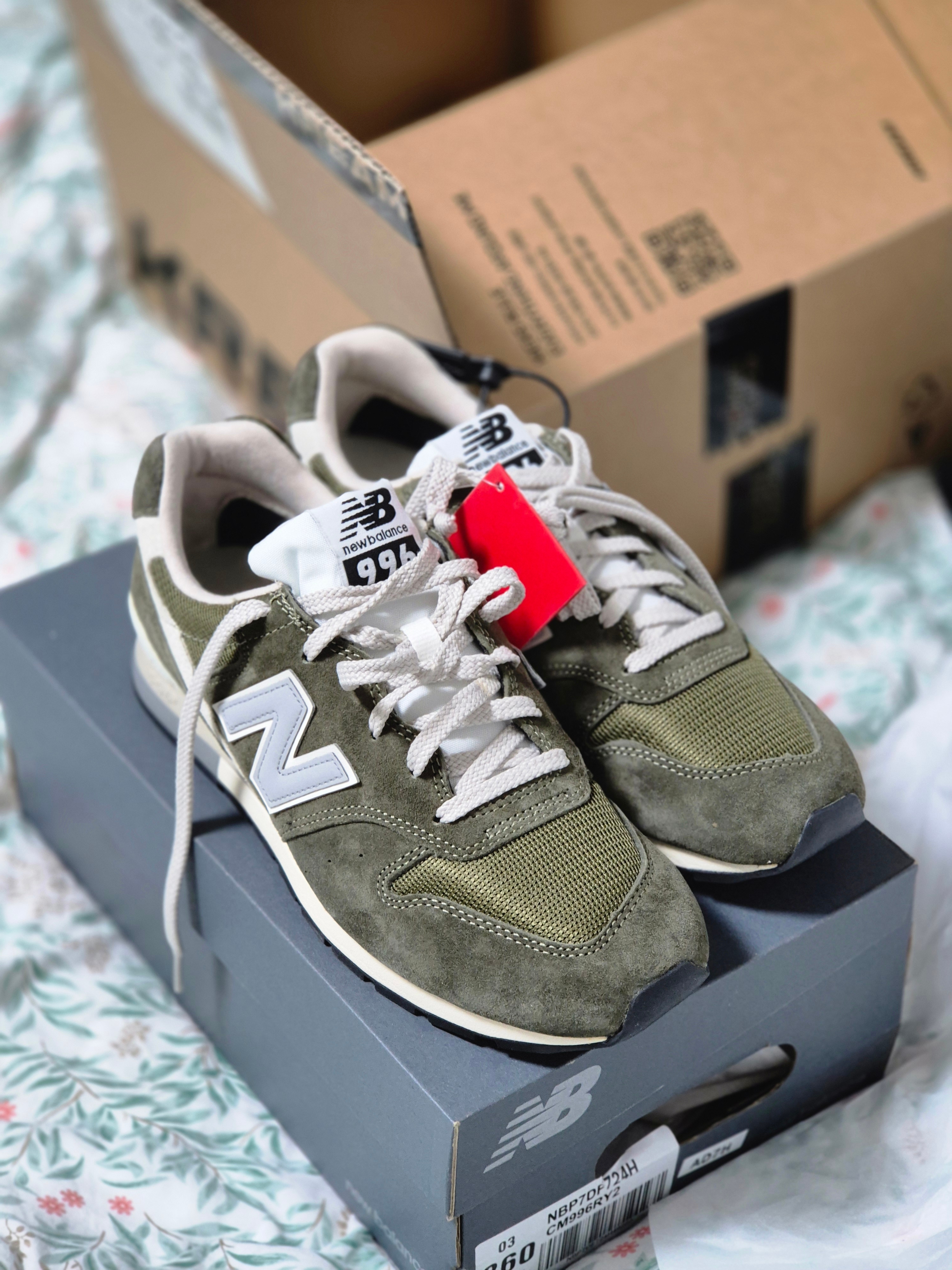 New Balance 996 Dark Green 착용 스타일