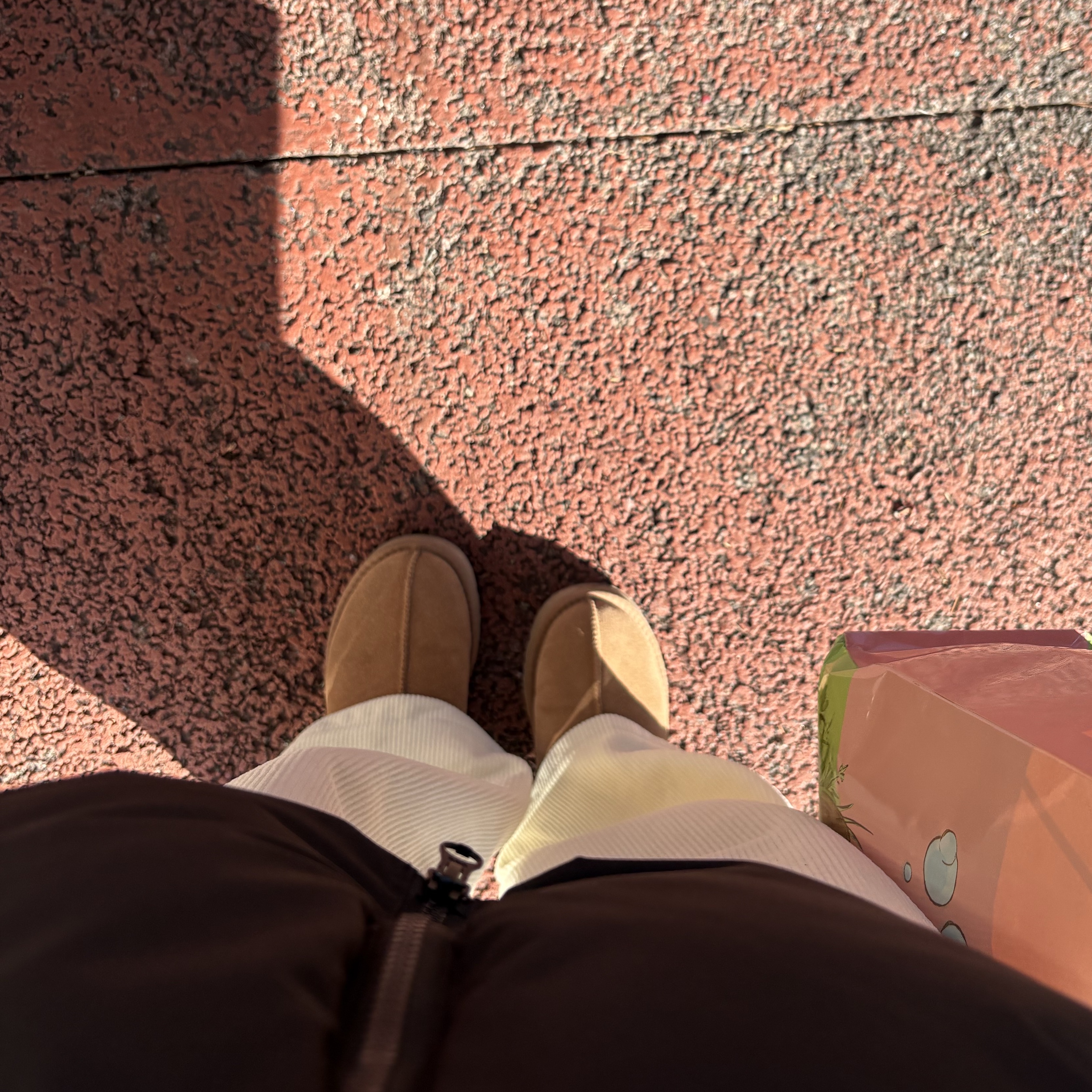 (W) UGG Tasman Slipper Chestnut 착용 스타일