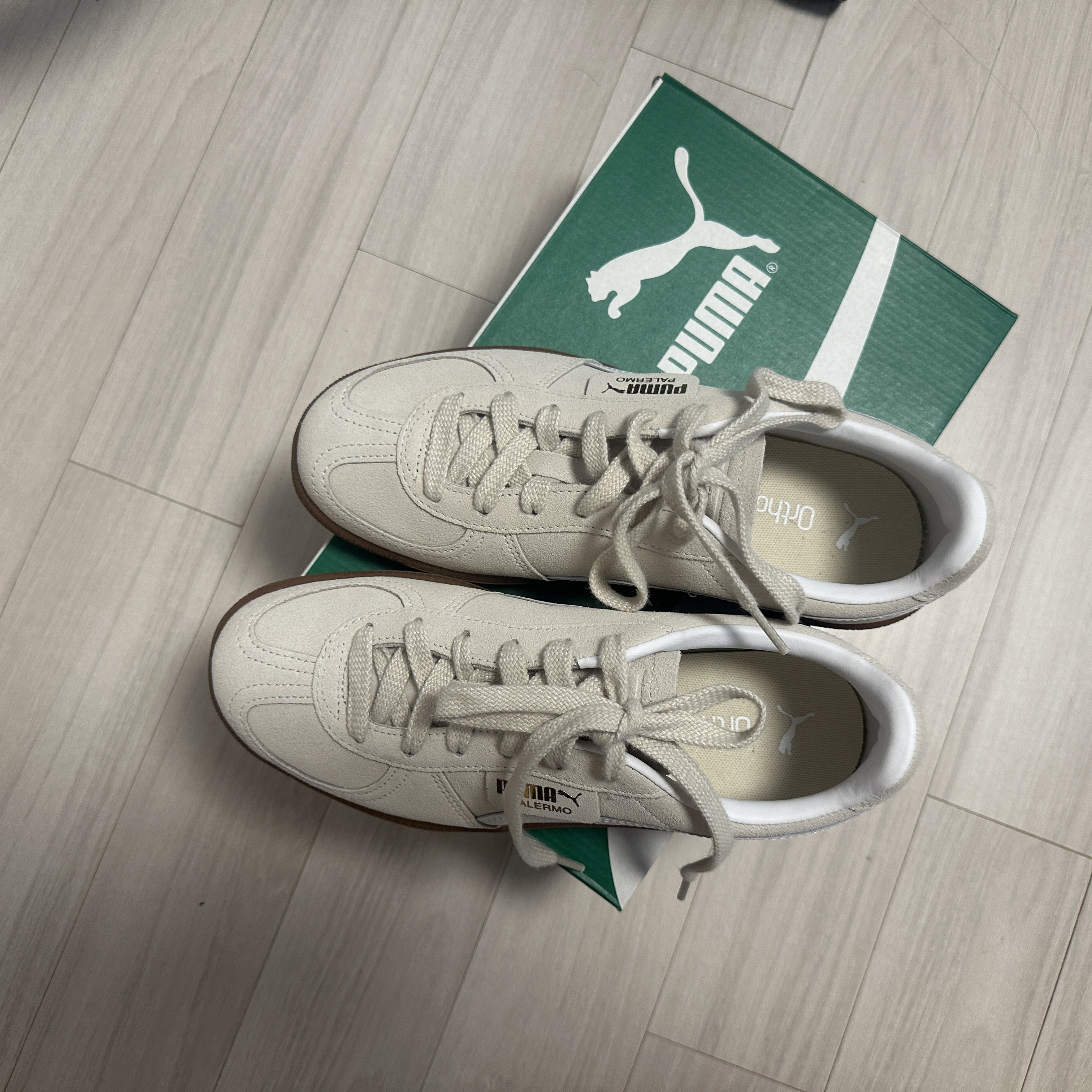 Puma Palermo Alpine Snow White 착용 스타일 - 1