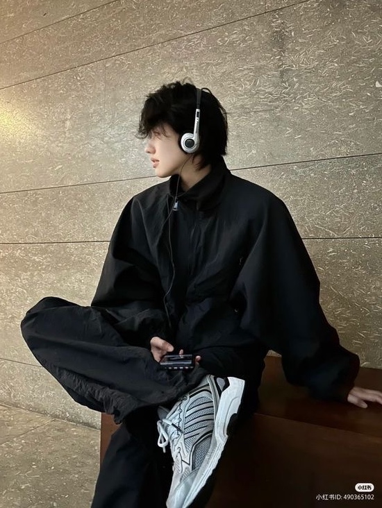 Undermycar Mu.03 Anti Fxxking Logo Play Oversized Sweat Jogger Melange Gray, Undermycar Mu.14 Anti Fxxking Logo Play Oversized Bonded Sweat Shirts Melange Gray 착용 스타일 - 5