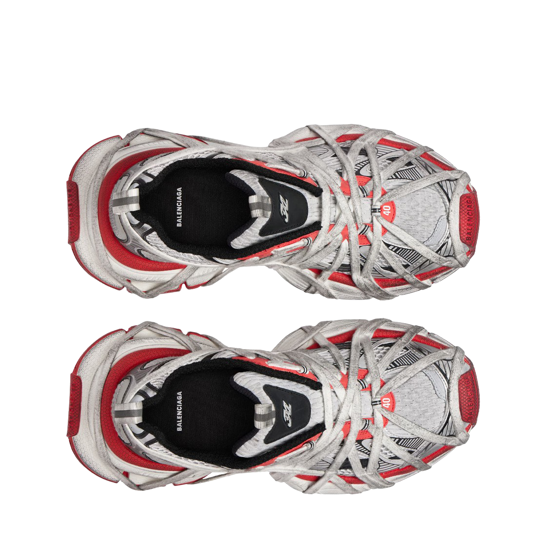 발렌시아가 3XL 익스트림 레이스 스니커즈 그레이 레드(Balenciaga 3XL Extreme Lace Sneakers Grey Red) - 2