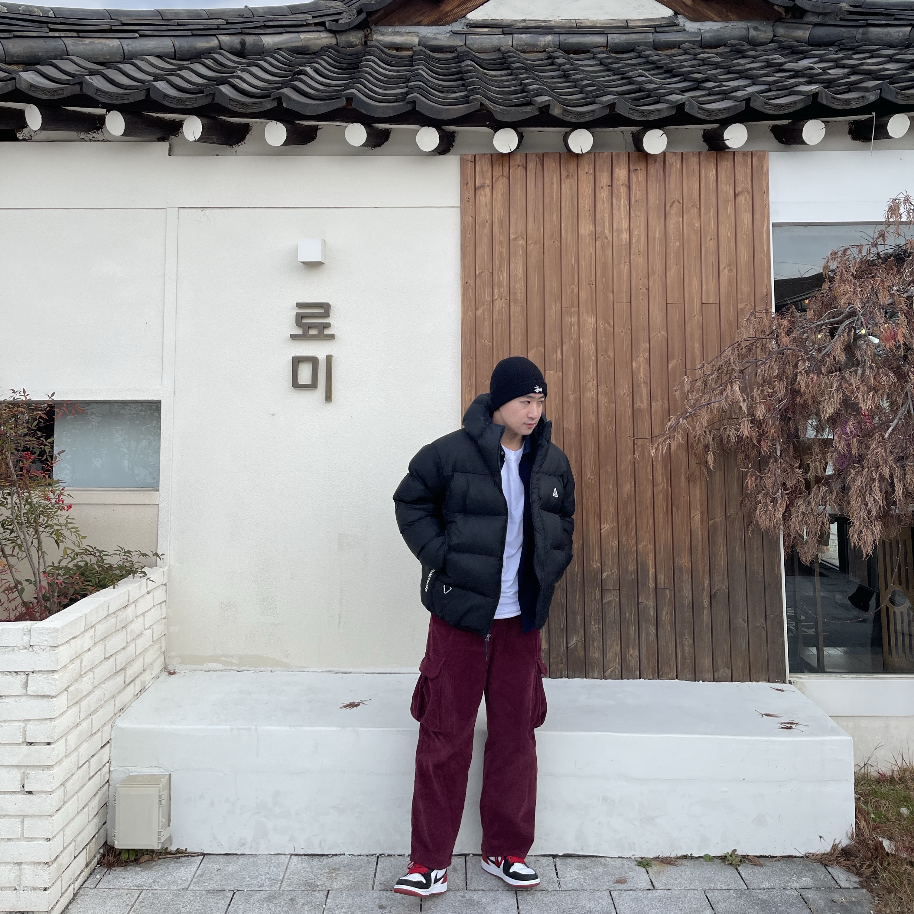 Nike ACG Therma-Fit ADV Lunar Lake Puffer Jacket Black - Asia, Jordan 1 Retro Low OG Black Toe 착용 스타일 - 2