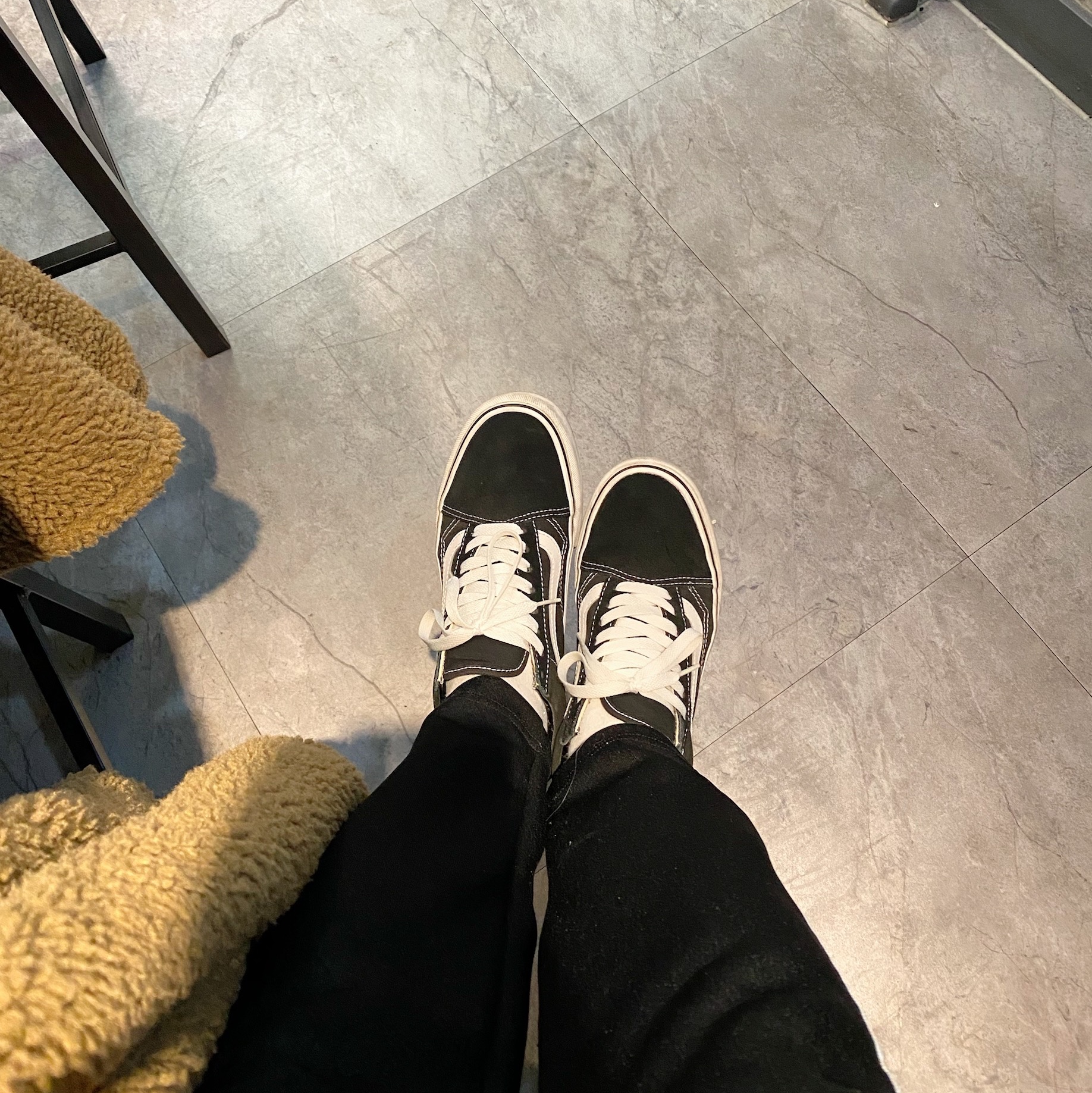 Vans Old Skool Platform Black White 착용 스타일