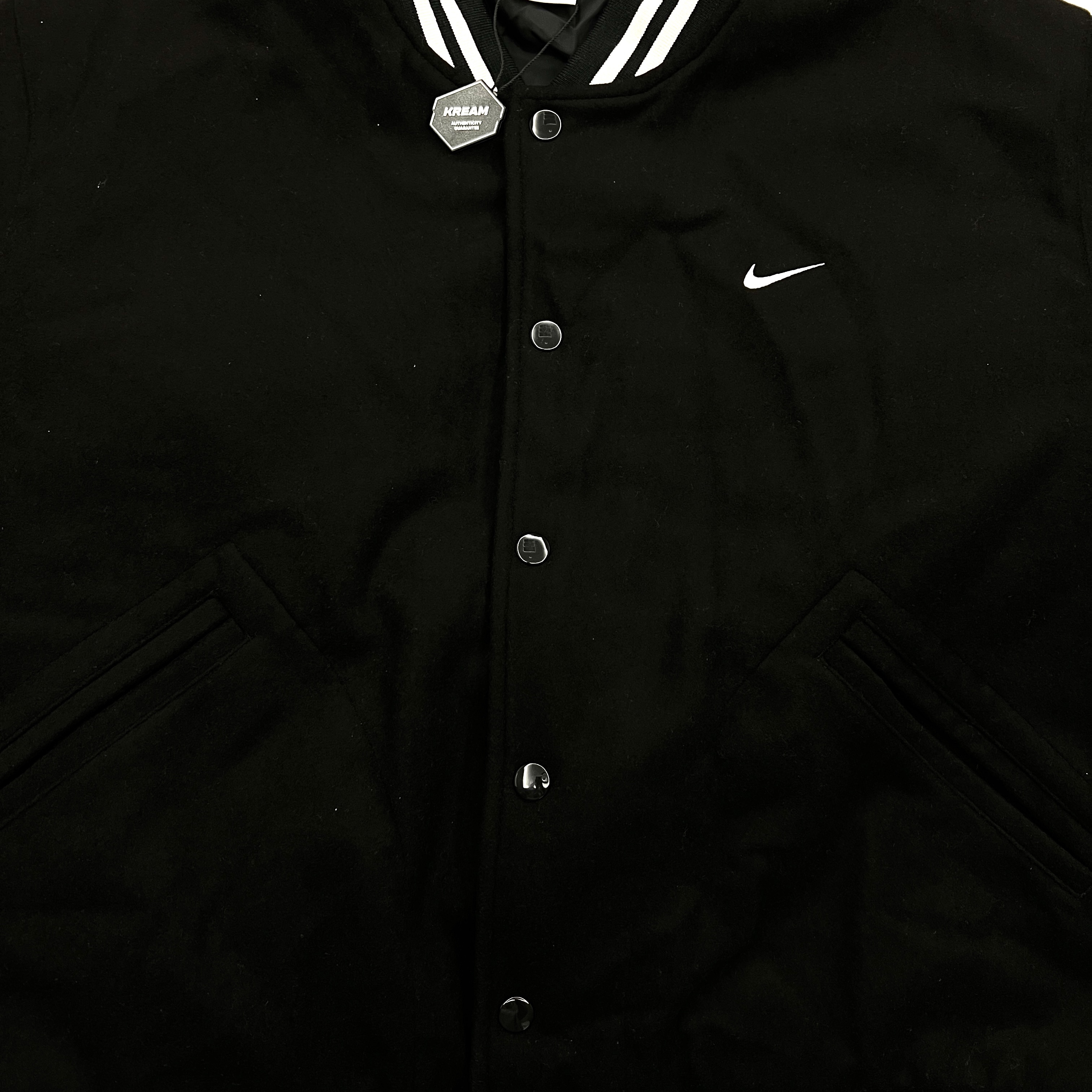 Nike NSW Authentics Varsity Jacket Black - Asia 착용 스타일