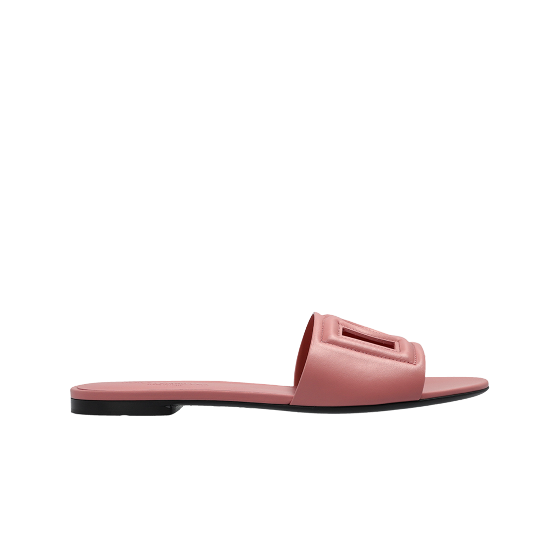 CQ0436AY32980405 (W) Dolce & Gabbana Calfskin Slides with DG Millennials Logo Pink