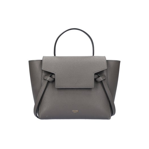 189003ZVA Celine Nano Belt Bag in Grained Calfskin Grey