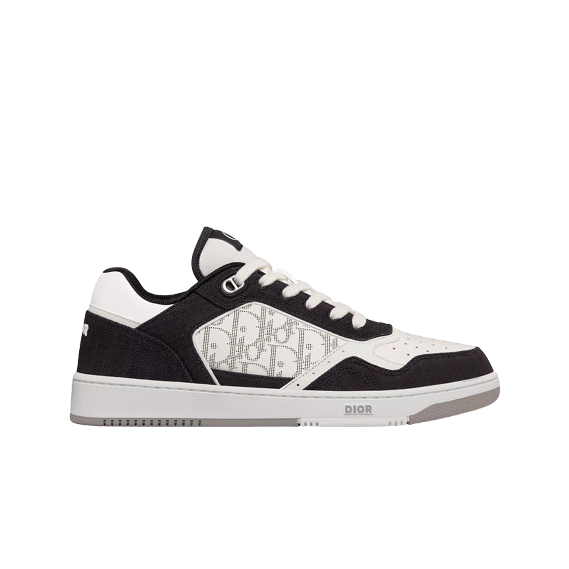 디올 B27 로우탑 스니커즈 스무스 카프스킨 데님 디올 오블리크 갤럭시 레더 블랙 화이트(Dior B27 Low-Top Sneaker Smooth Calfskin Denim and Dior Oblique Galaxy Leather Black White)