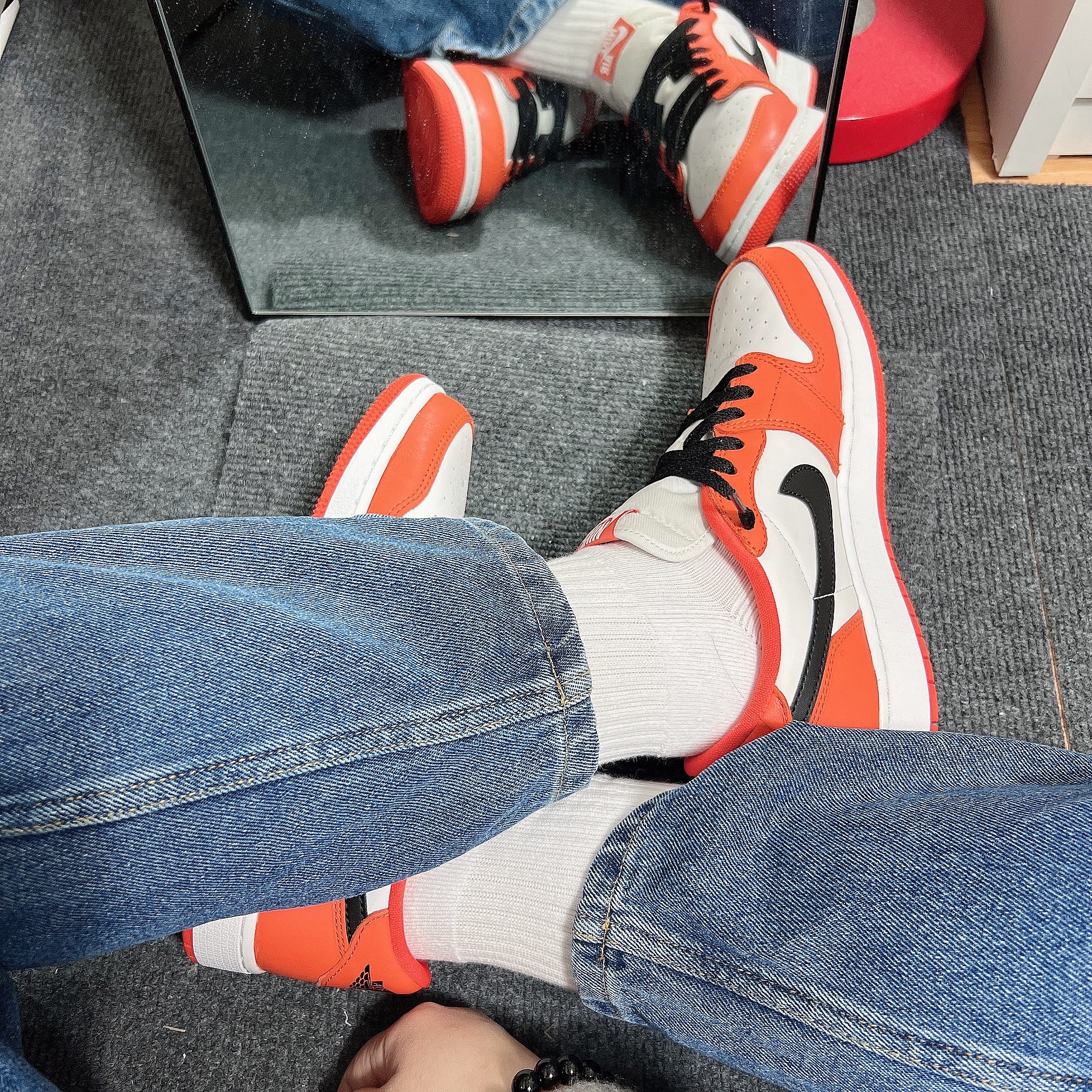 (GS) Jordan 1 Low OG Starfish 착용 스타일 - 6