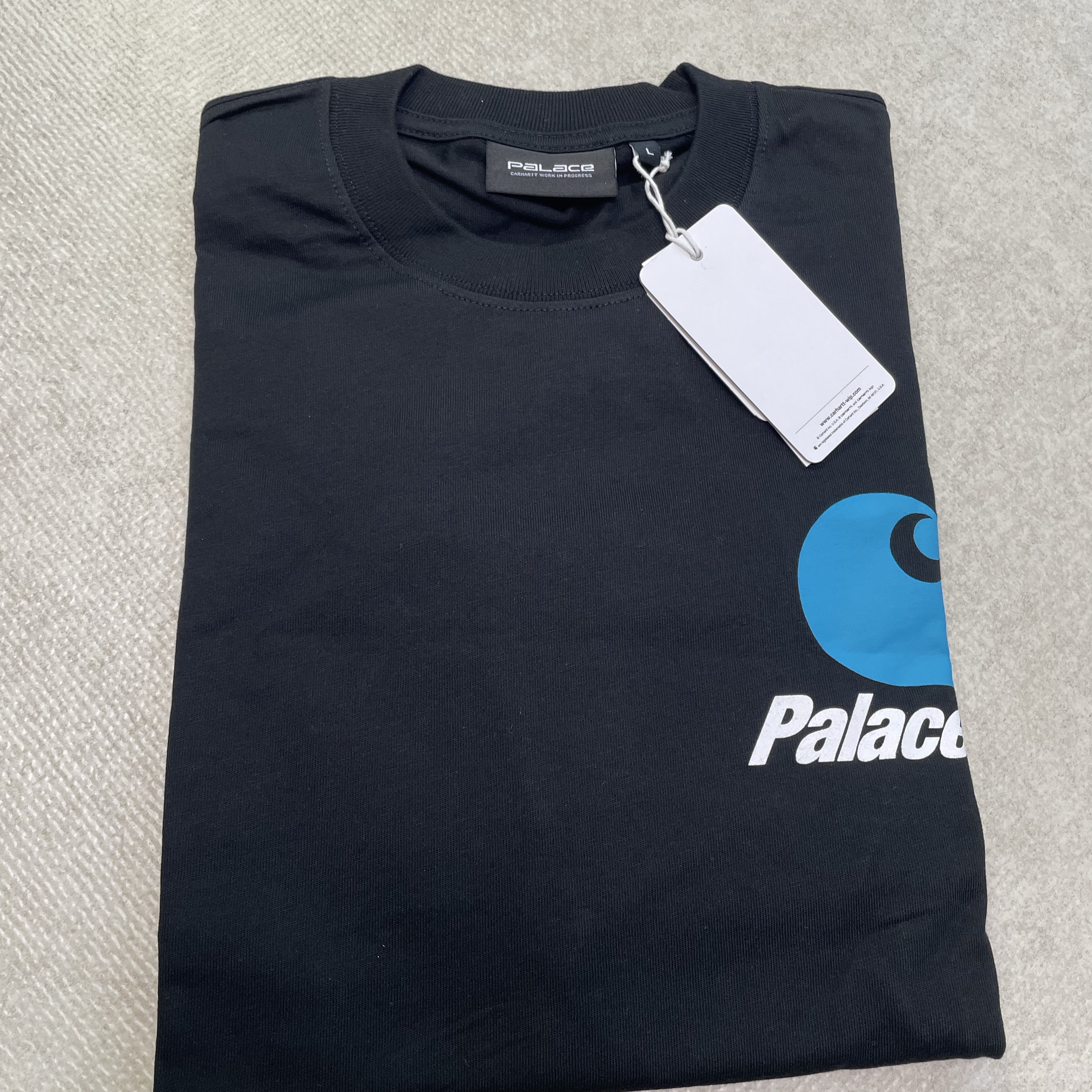 Palace x Carhartt WIP Logo Longsleeve Black - 24FW 착용 스타일
