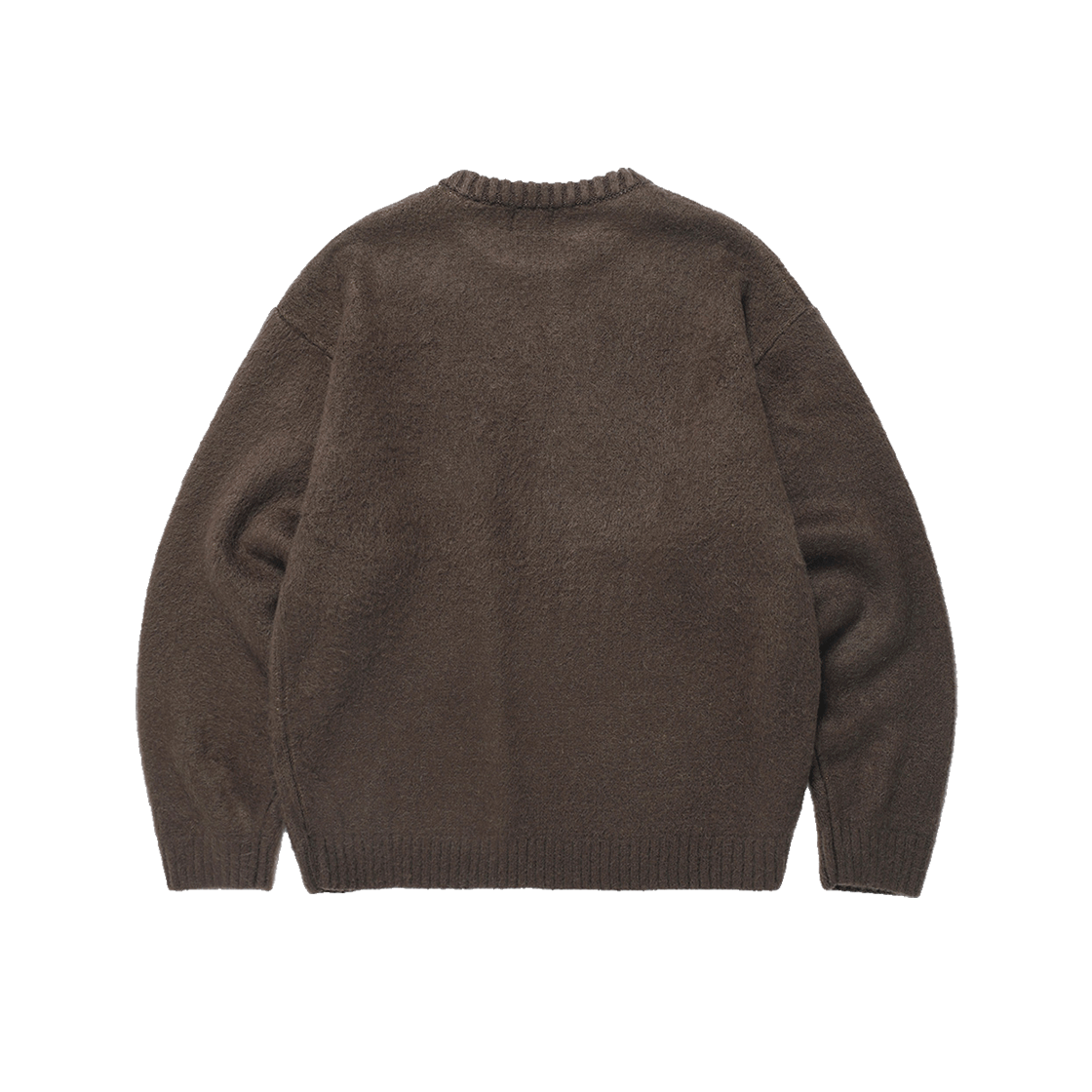 카비시 브러쉬 셀러 로고 니트 크루넥 브라운(CAVISH Brushed Seller Logo Knit Crewneck Brown) - 2