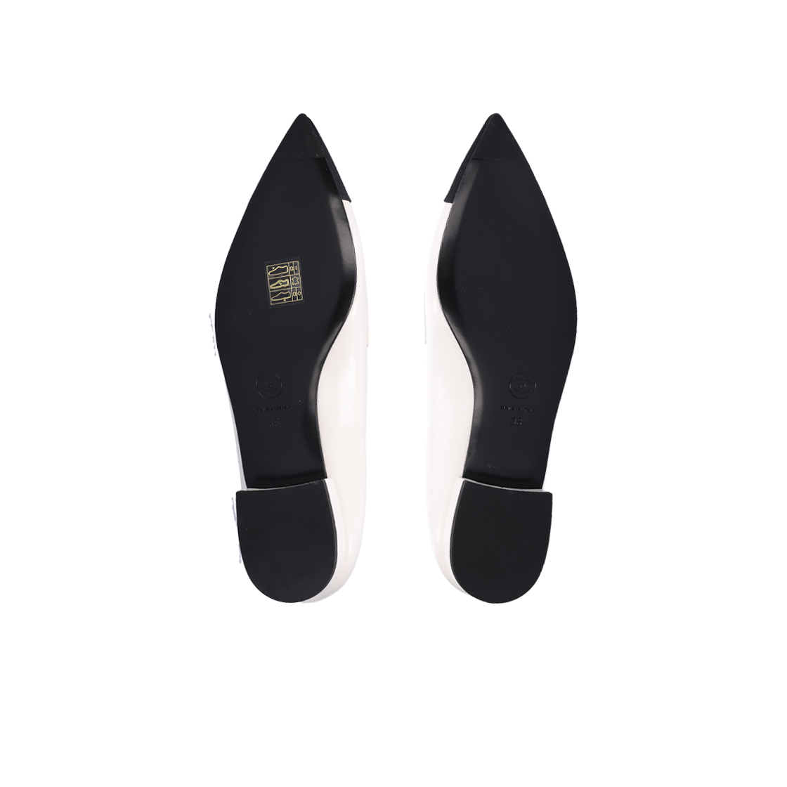 G45763 Chanel Stiletto Flat Shoes White - #4