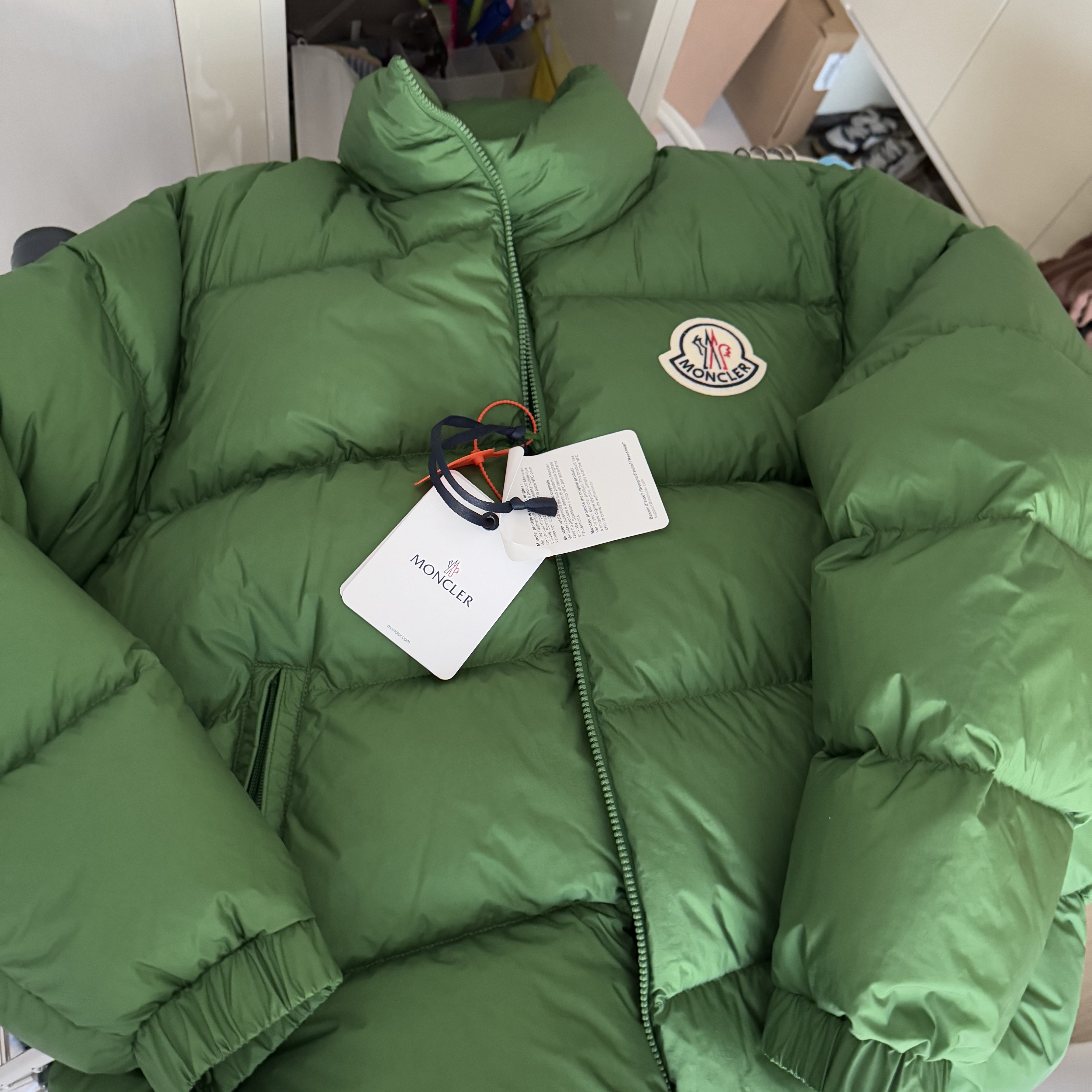 Moncler Citala Short Down Jacket Green - 24FW 착용 스타일