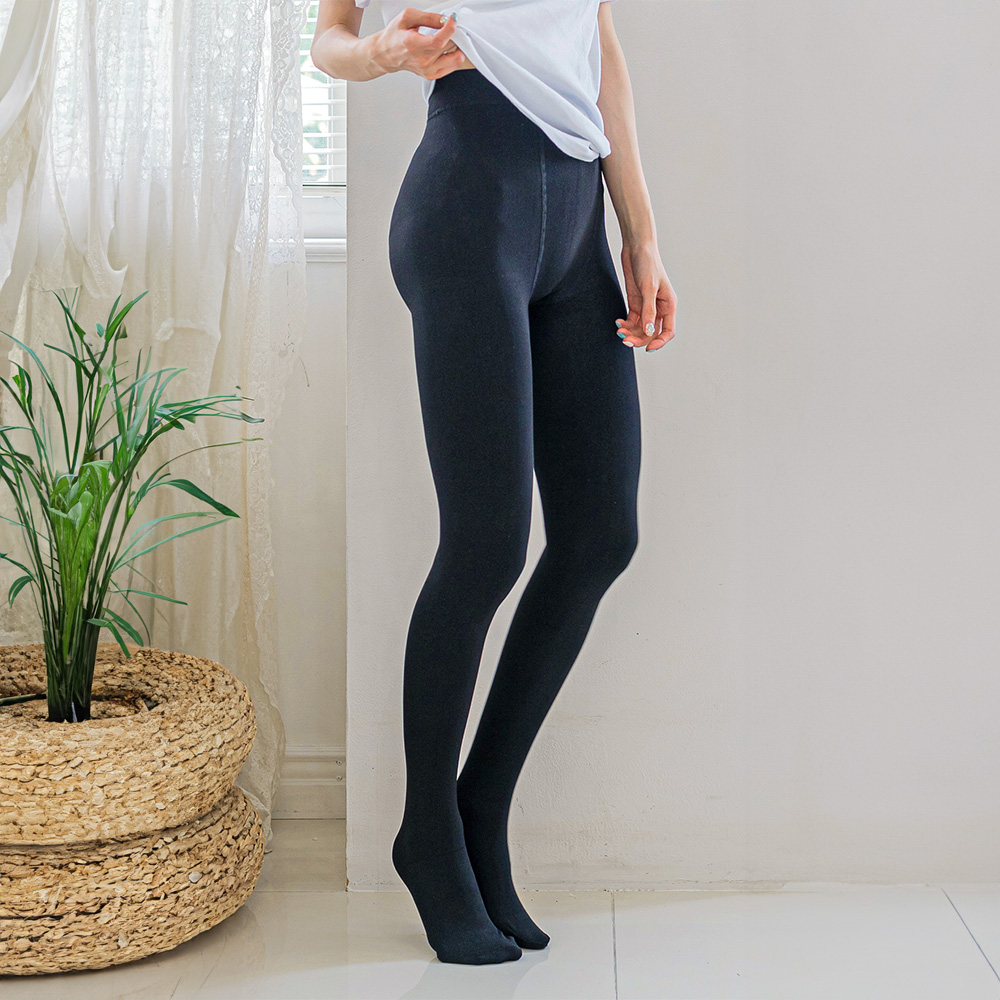 [3% 적립] (W) 에이원 기모 타이즈 유발 무발 2팩 블랙([3% 적립] (W) Aone Fleece Tights No Toe And With Toe 2Pack Black) - 2