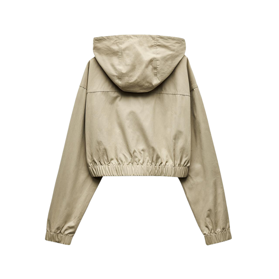★ZARA★Hooded Crop Jacket★Light Khaki 4391/871/506 W) 자라 크롭드 자켓 후드 라이트 카키 | Zara | KREAM
