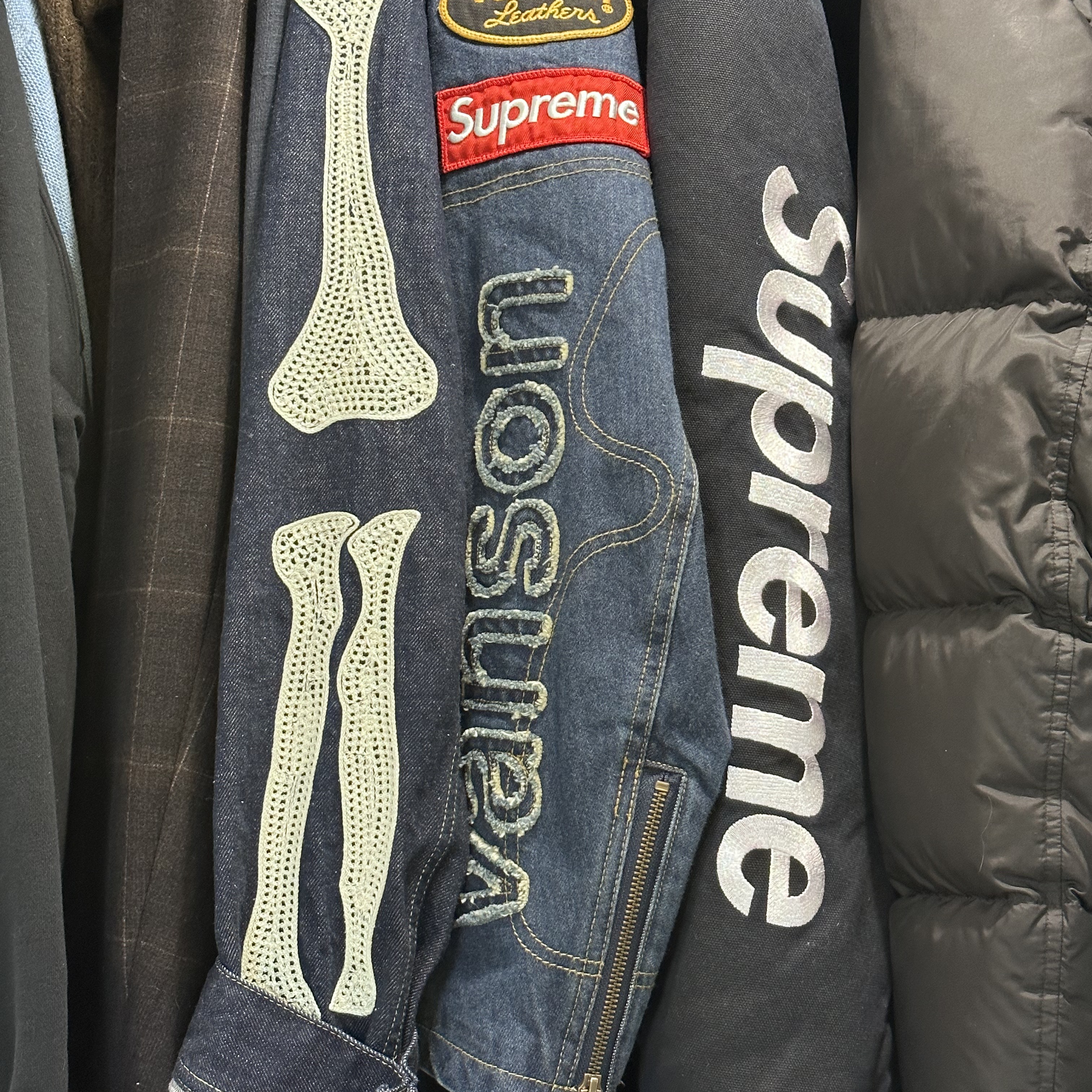 Supreme x Ducati Hooded Racing Jacket Black - 24SS, Kapital 11.5 oz. Denim Mexican Tuxedo Westerner Bone Jacket Indigo 착용 스타일
