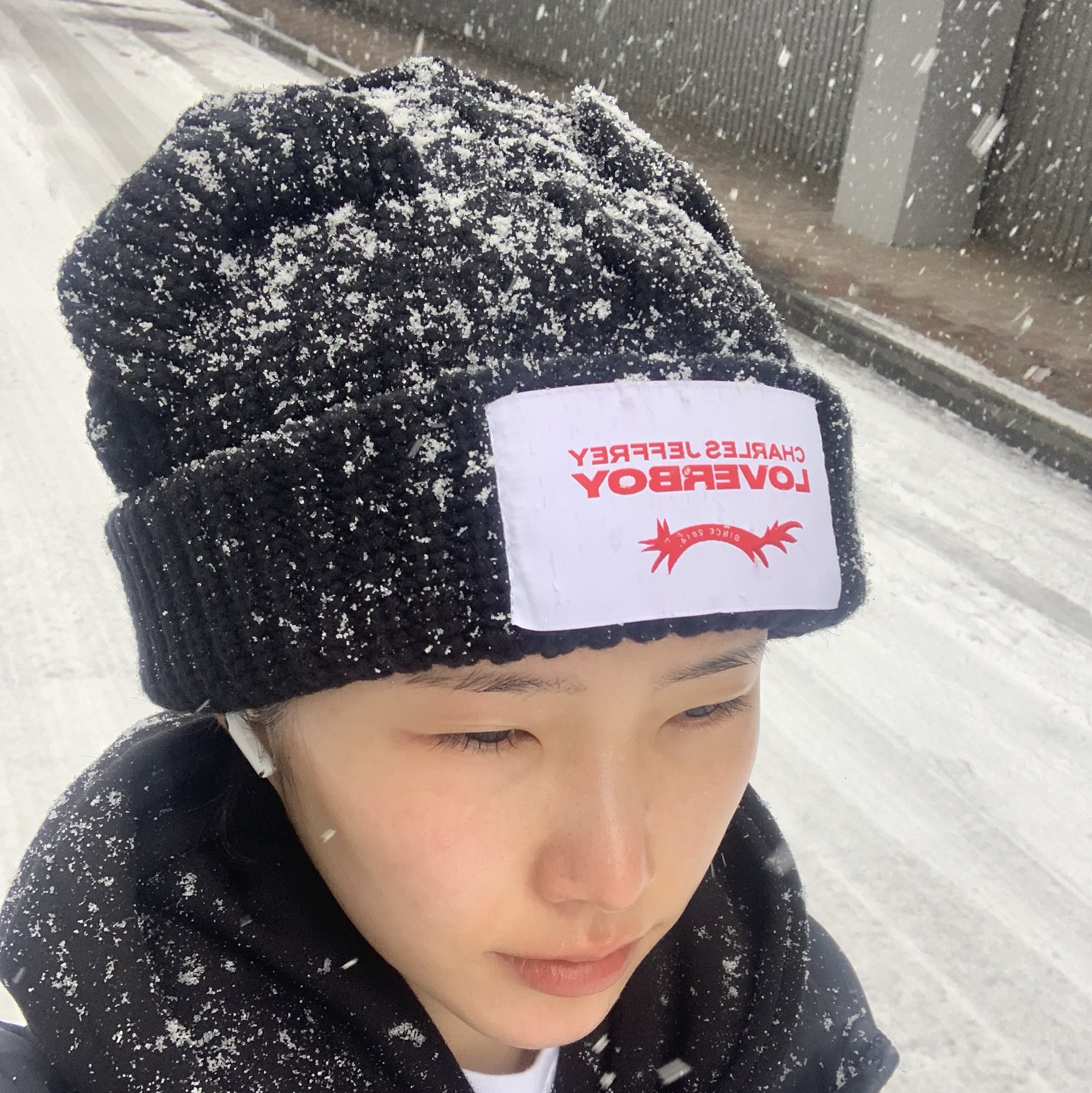 Charles Jeffrey Loverboy Chunky Ears Beanie Black 착용 스타일