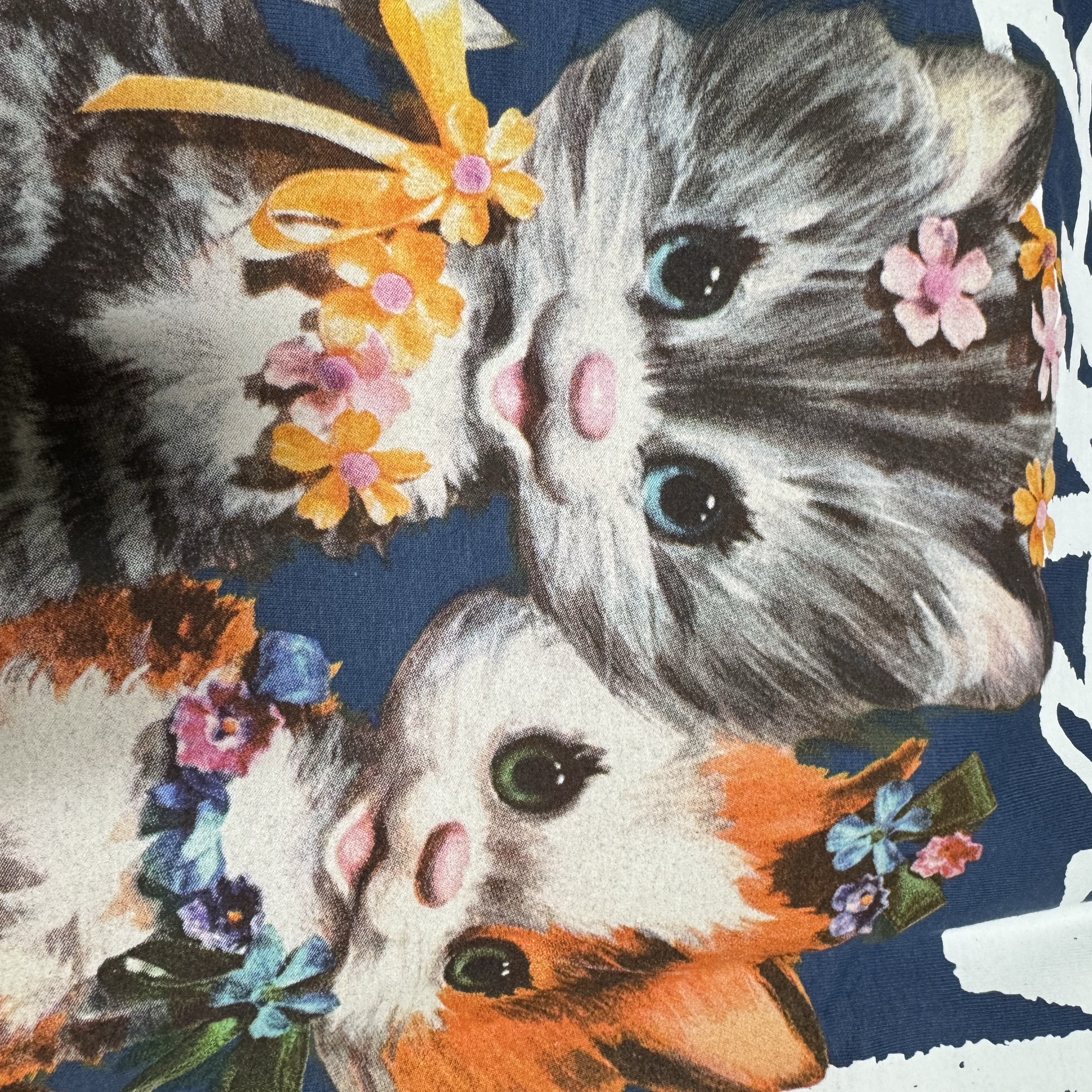 Stussy Kittens T-Shirt Midnight 착용 스타일