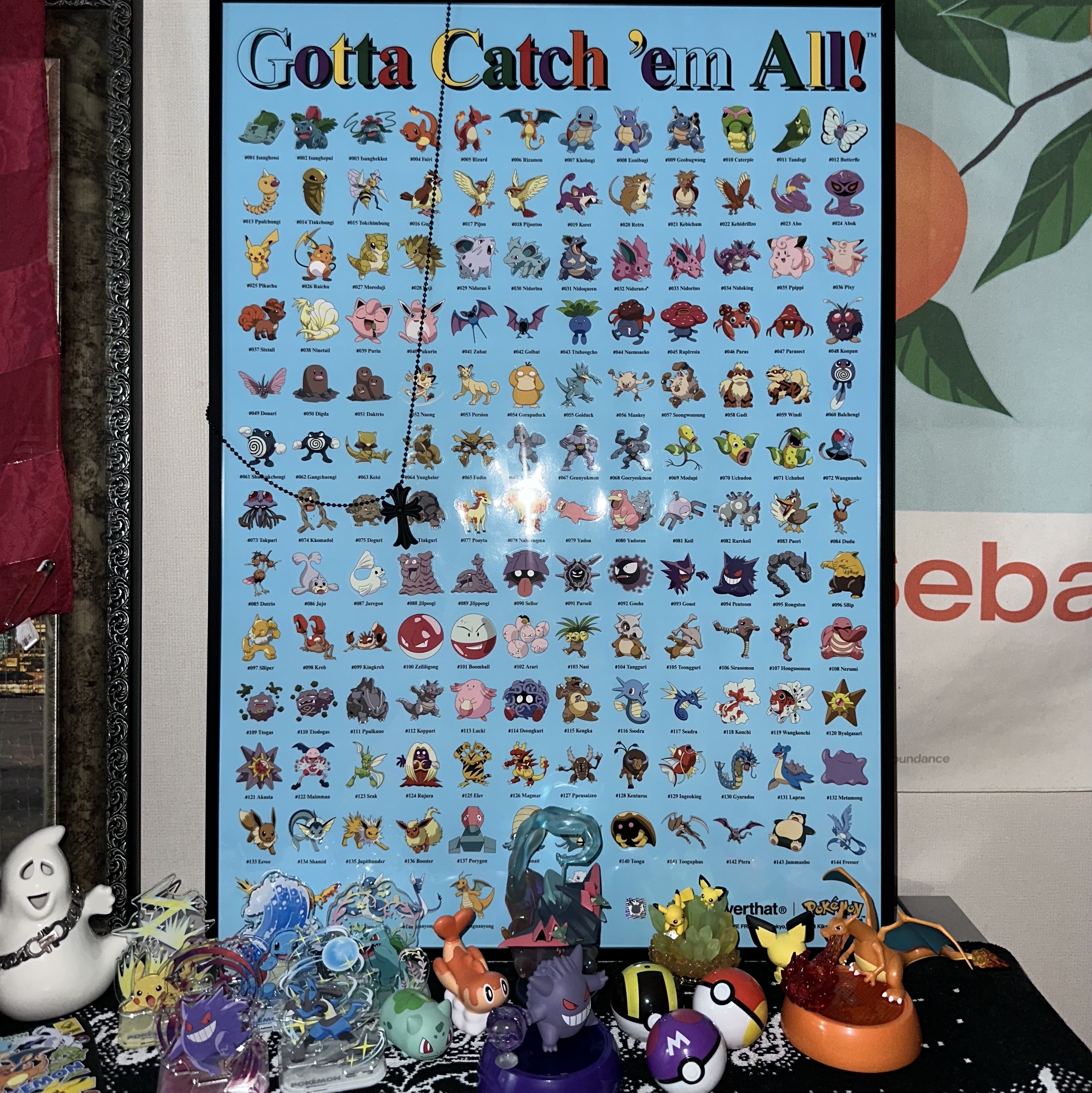 Pokemon x Thisisneverthat Sticker Poster Blue 착용 스타일