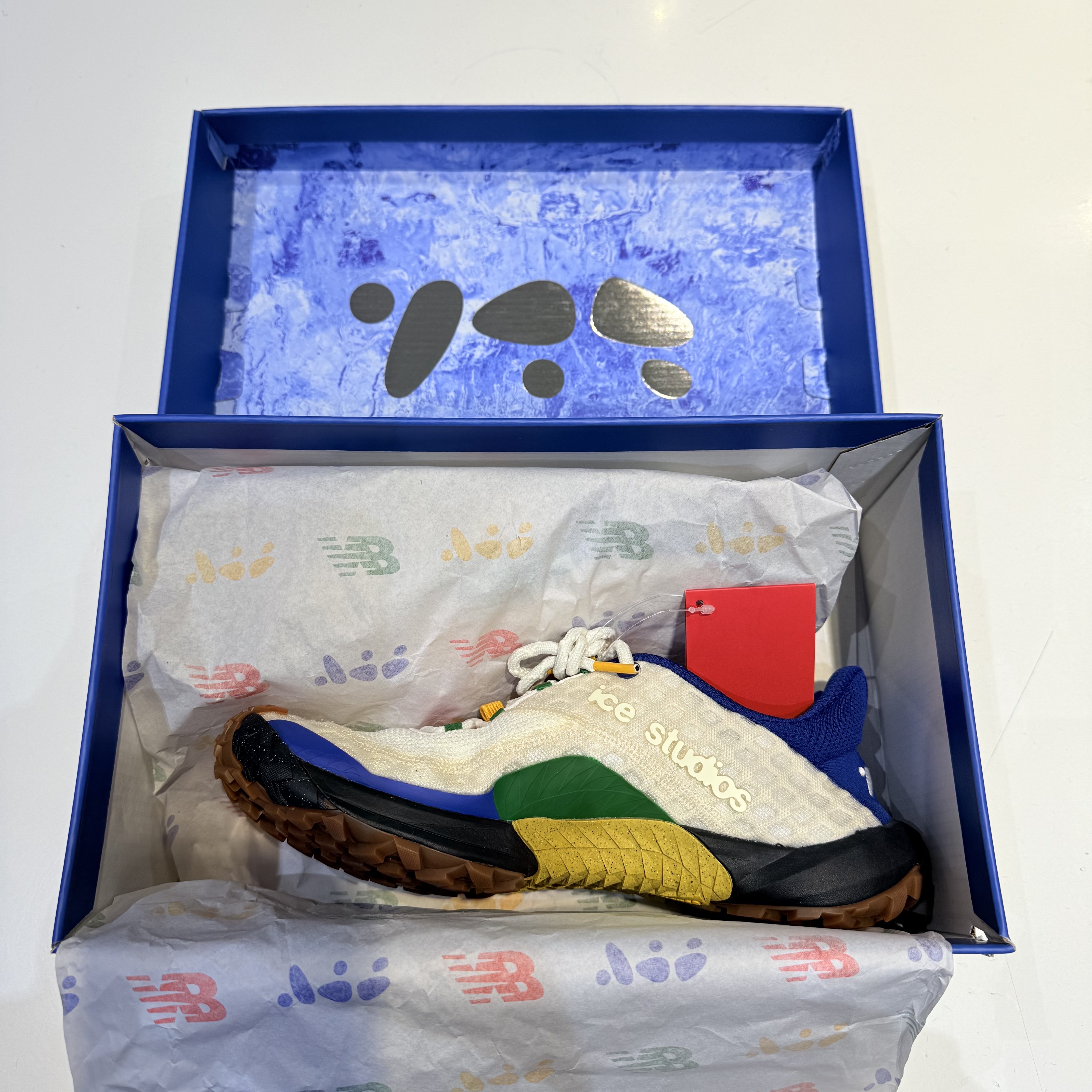 New Balance x Ice Studios Minimus Trail Pristine Marine Blue - D Standard 착용 스타일 - 2