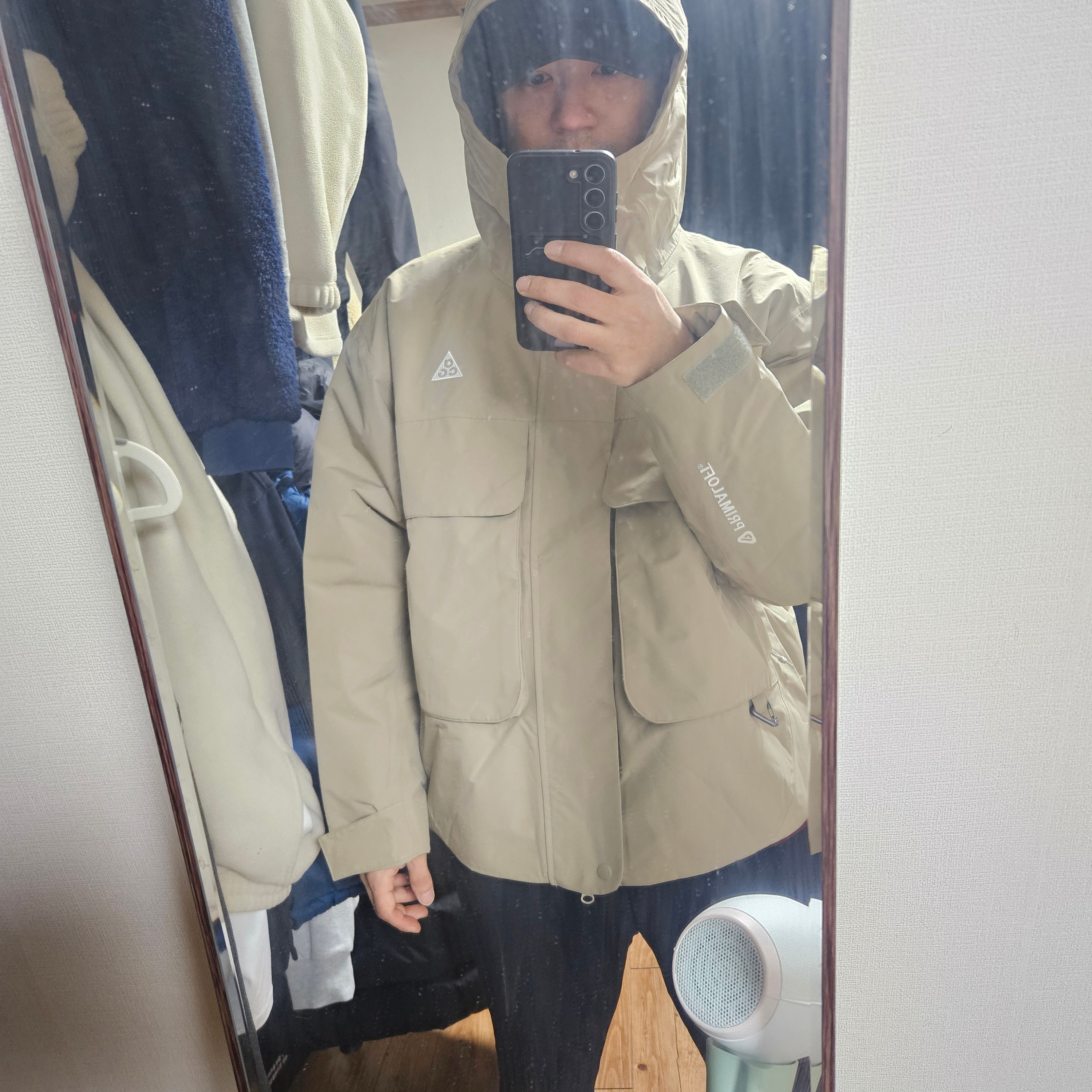 Nike ACG Primaloft Skull Peak Storm-Fit Jacket Khaki Anthracite - Asia 착용 스타일
