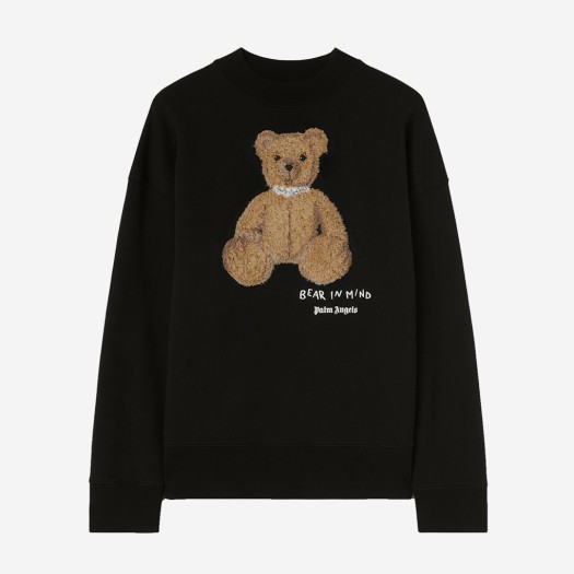 P6MMAB199 PALM ANGELS Bear In Mind Crewneck Dark Grey