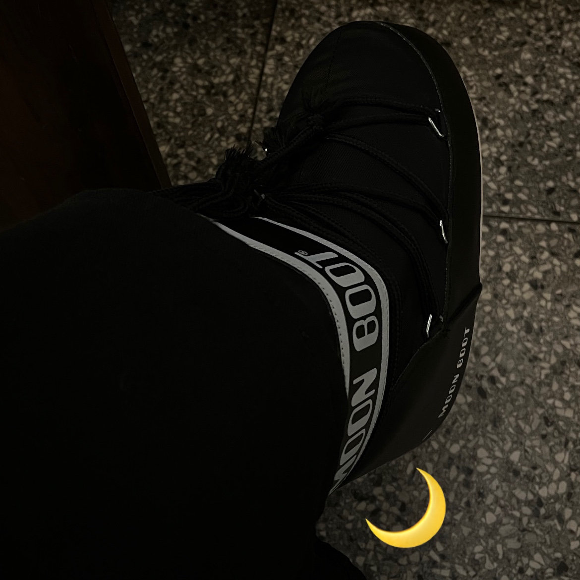 (W) Moon Boot Icon Low Nylon Boots Black 착용 스타일