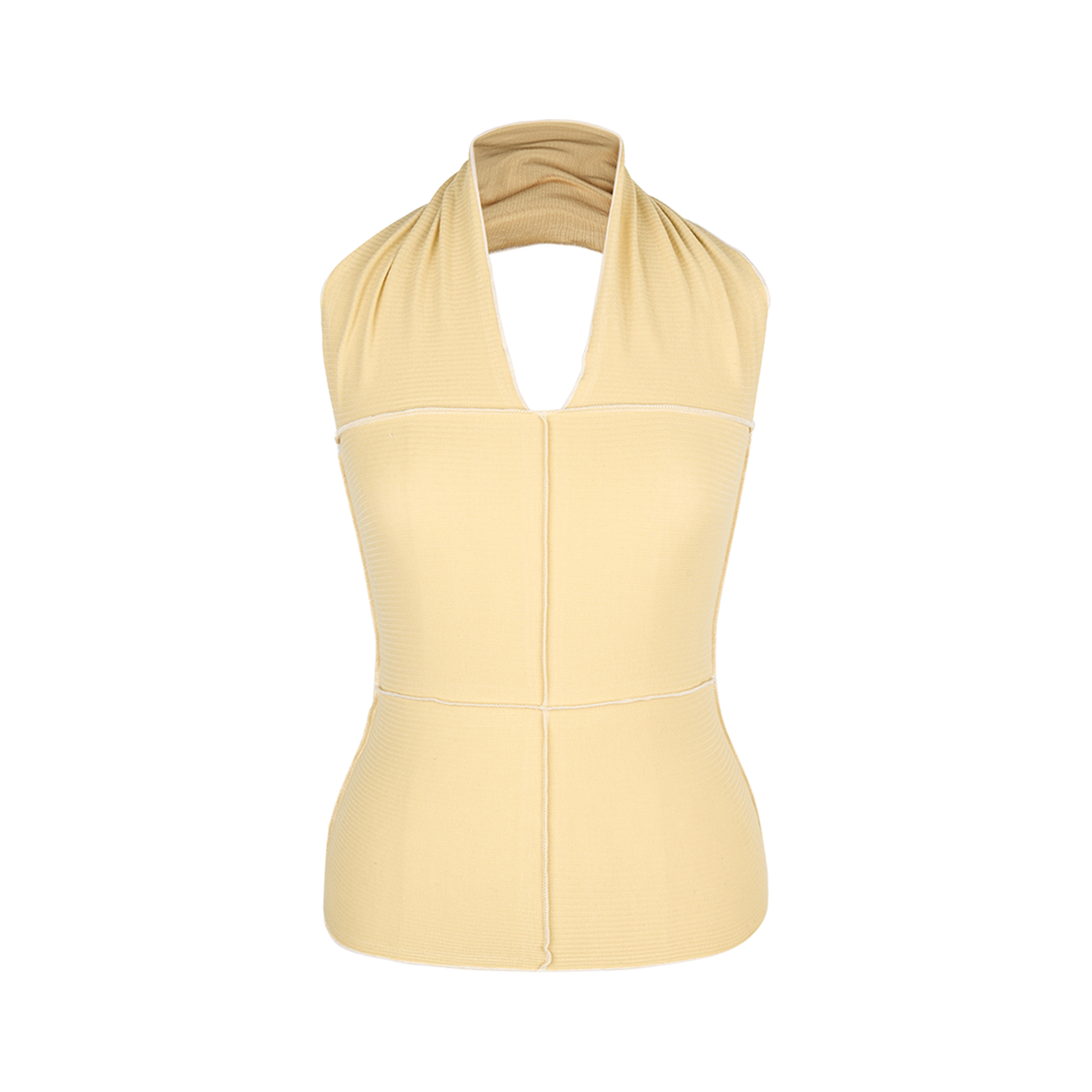 베이스레인지 우먼 신더 홀터 탑 헨 옐로우 - 25SS(Baserange Women Cinder Halter Top Hen Yellow - 25SS)
