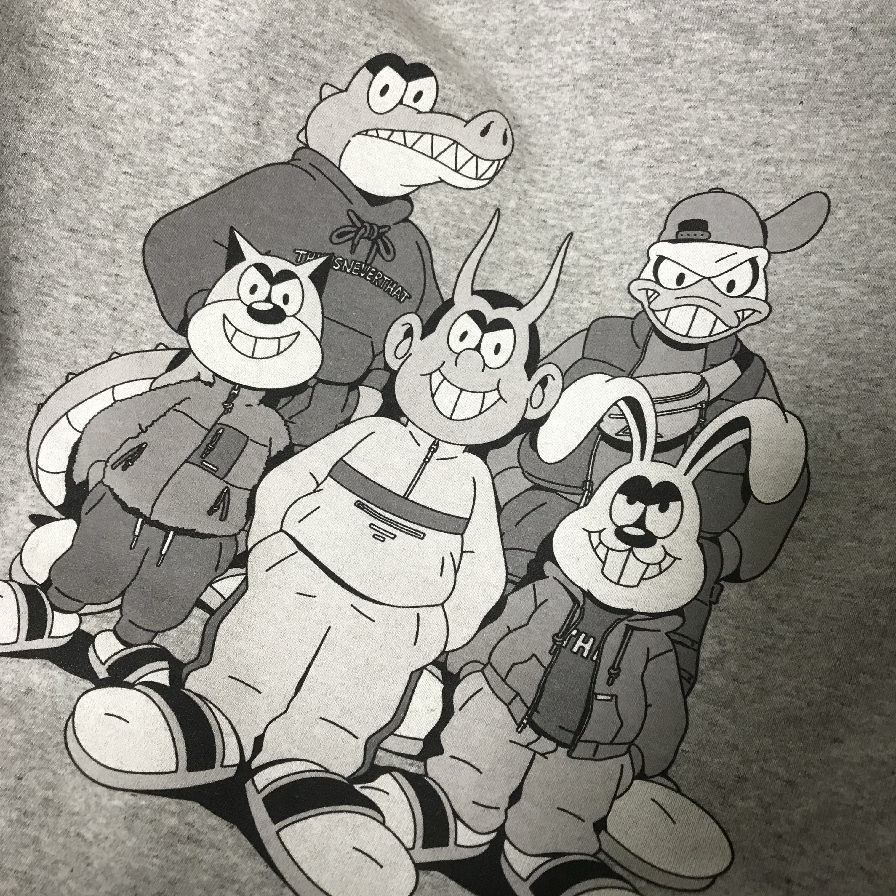 Ader Error Sig; TRS/BL Tag Puffer Jacket 01 Noir, Needles x LHP H.D. Track Pants Poly Smooth Black White 착용 스타일 - 3