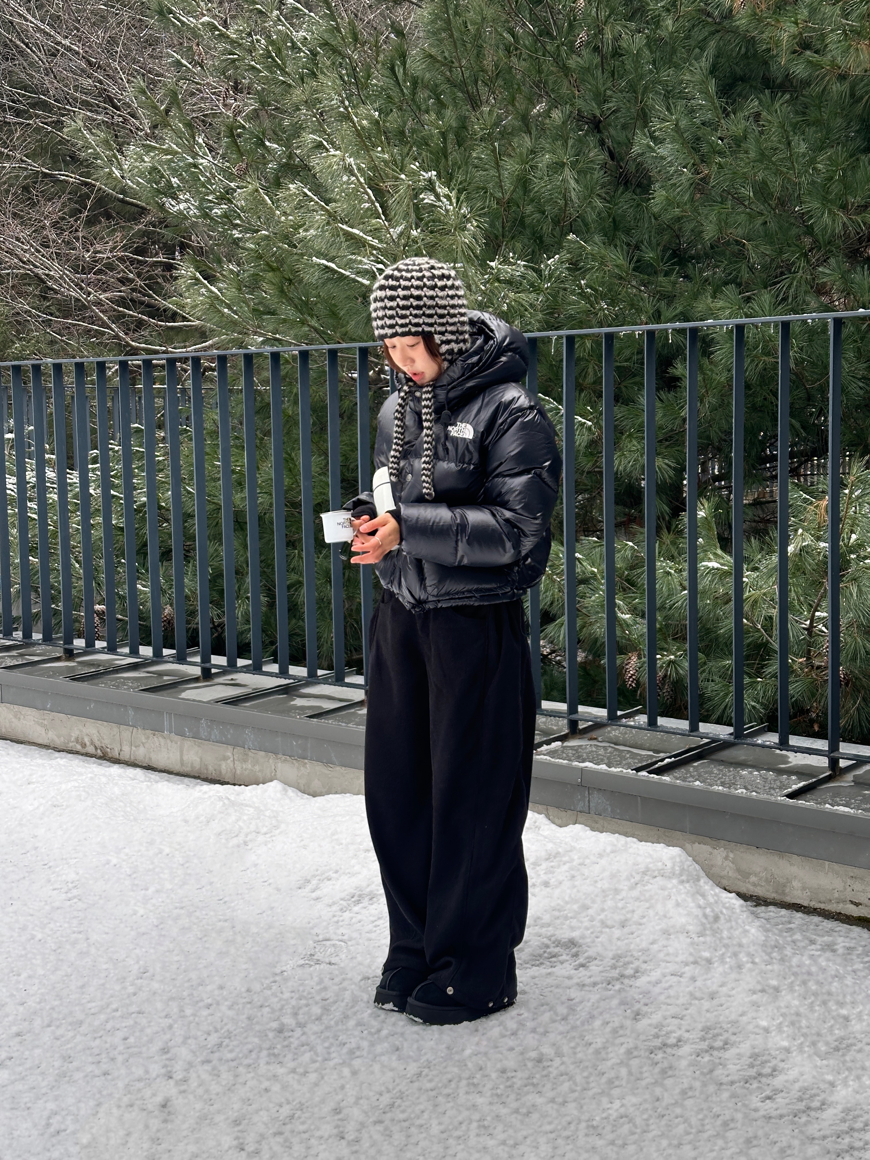 The North Face Sierra RDS Down Jacket Black - 24FW 착용 스타일 - 5