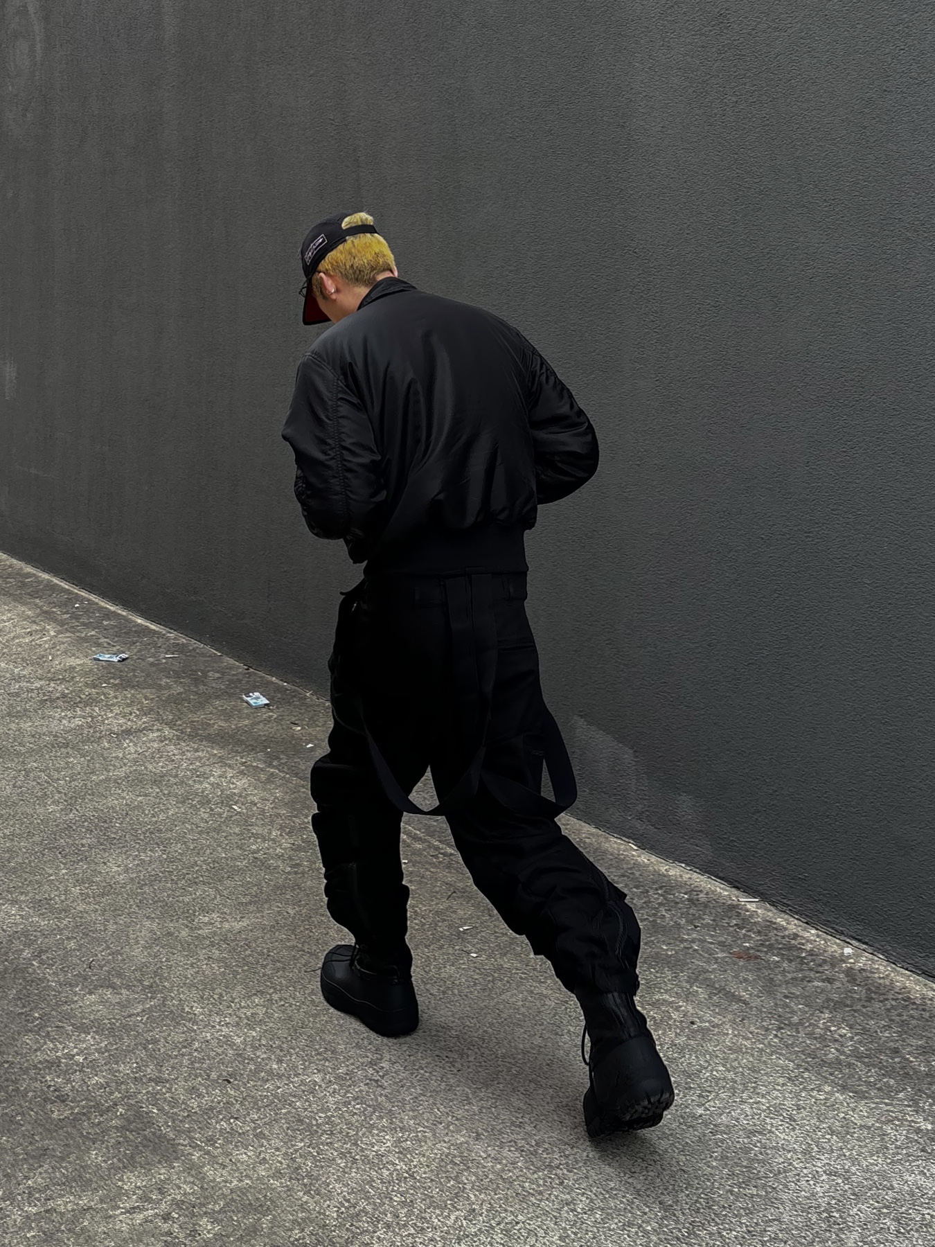Wapworks Arctic Suspender Pants Black 착용 스타일 - 4