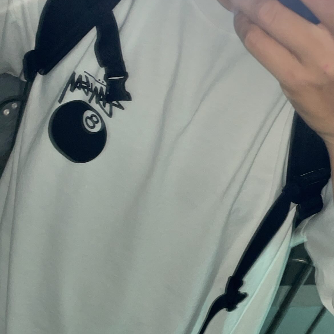 Stussy 8 Ball Pigment Dyed T-Shirt Natural 착용 스타일
