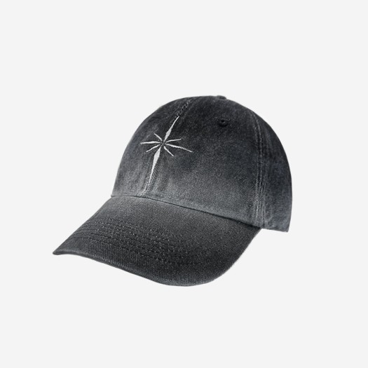 BLR2D10CP02-BK BLR Snowflakes Logo Washing Denim Ball Cap Black