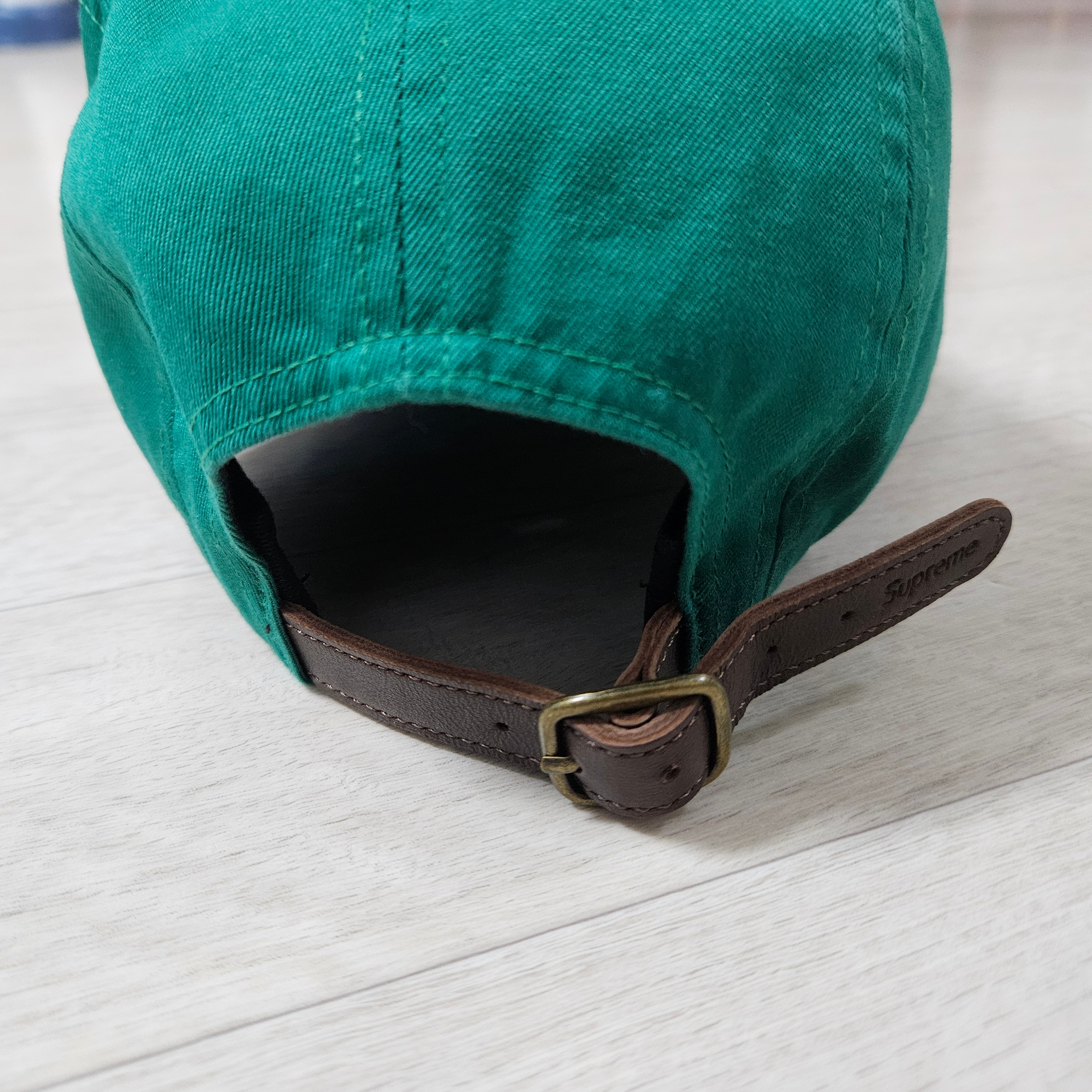 Supreme Washed Chino Twill Camp Cap Green - 24FW 착용 스타일 - 2