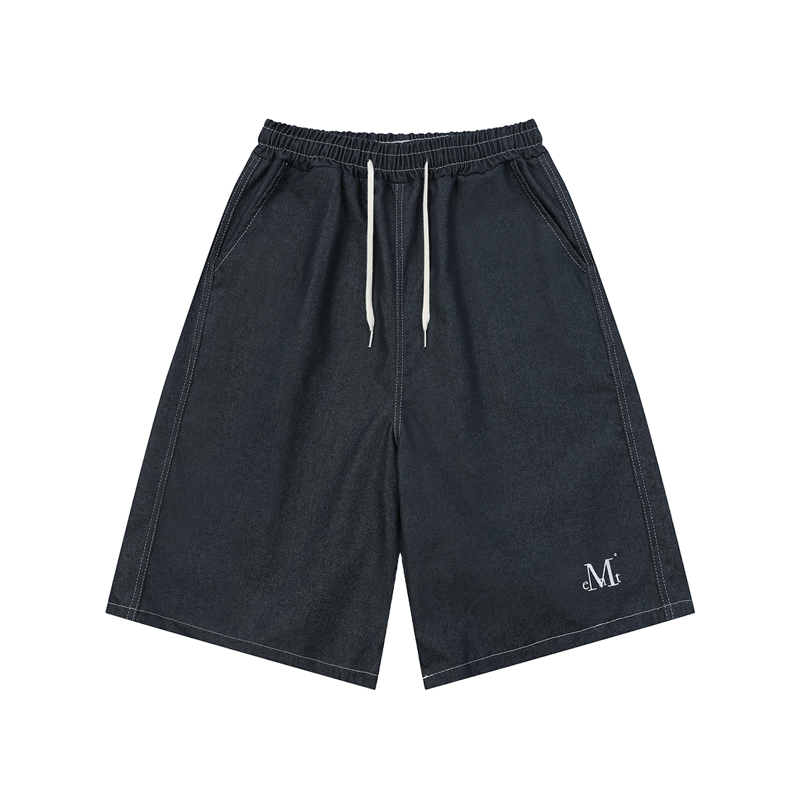 ★MUCENT★ Blando Bermuda Denim Half Pants Unisex Black Blue p_52f5c8ae3275441bb6c6fbdaccab