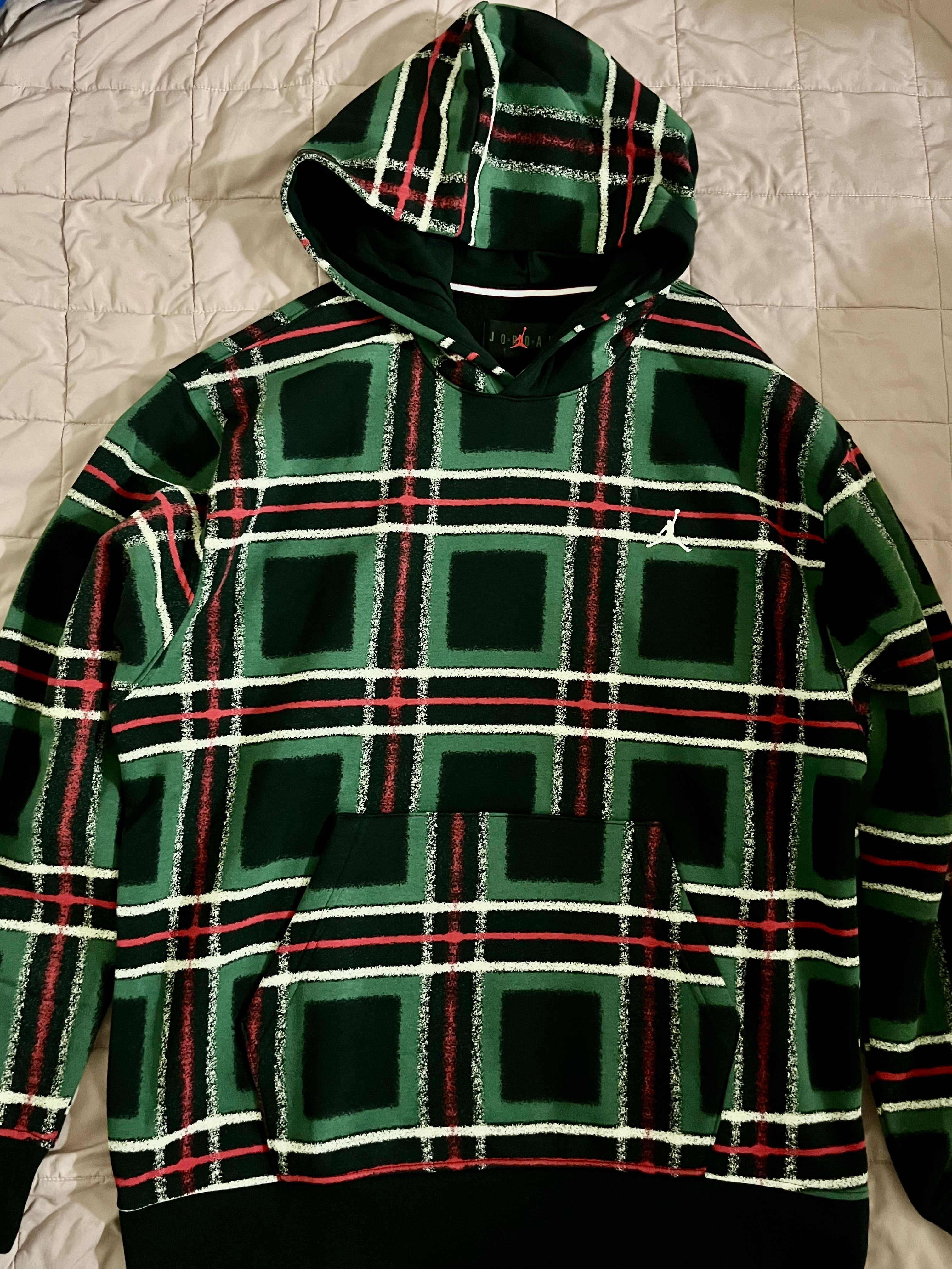 Jordan Essentials Fleece Pullover Hoodie Black Sail - Asia 착용 스타일 - 1