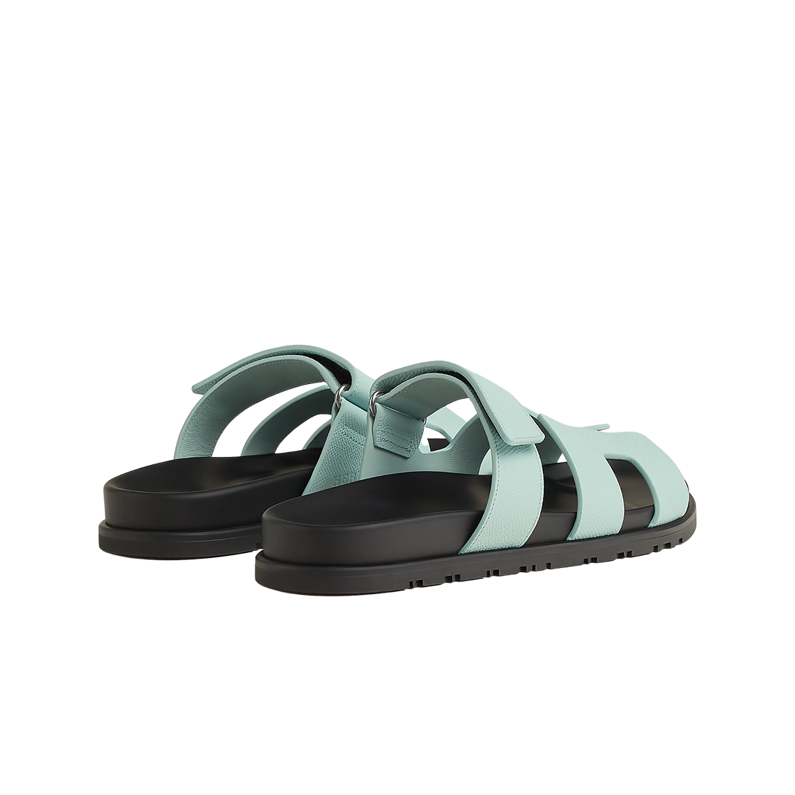 (W) 에르메스 시프레 샌들 앱송 카프스킨 & 블루 크리스토((W) Hermes Chypre Sandal Epsom Calfskin & Bleu Cristaux) - 3