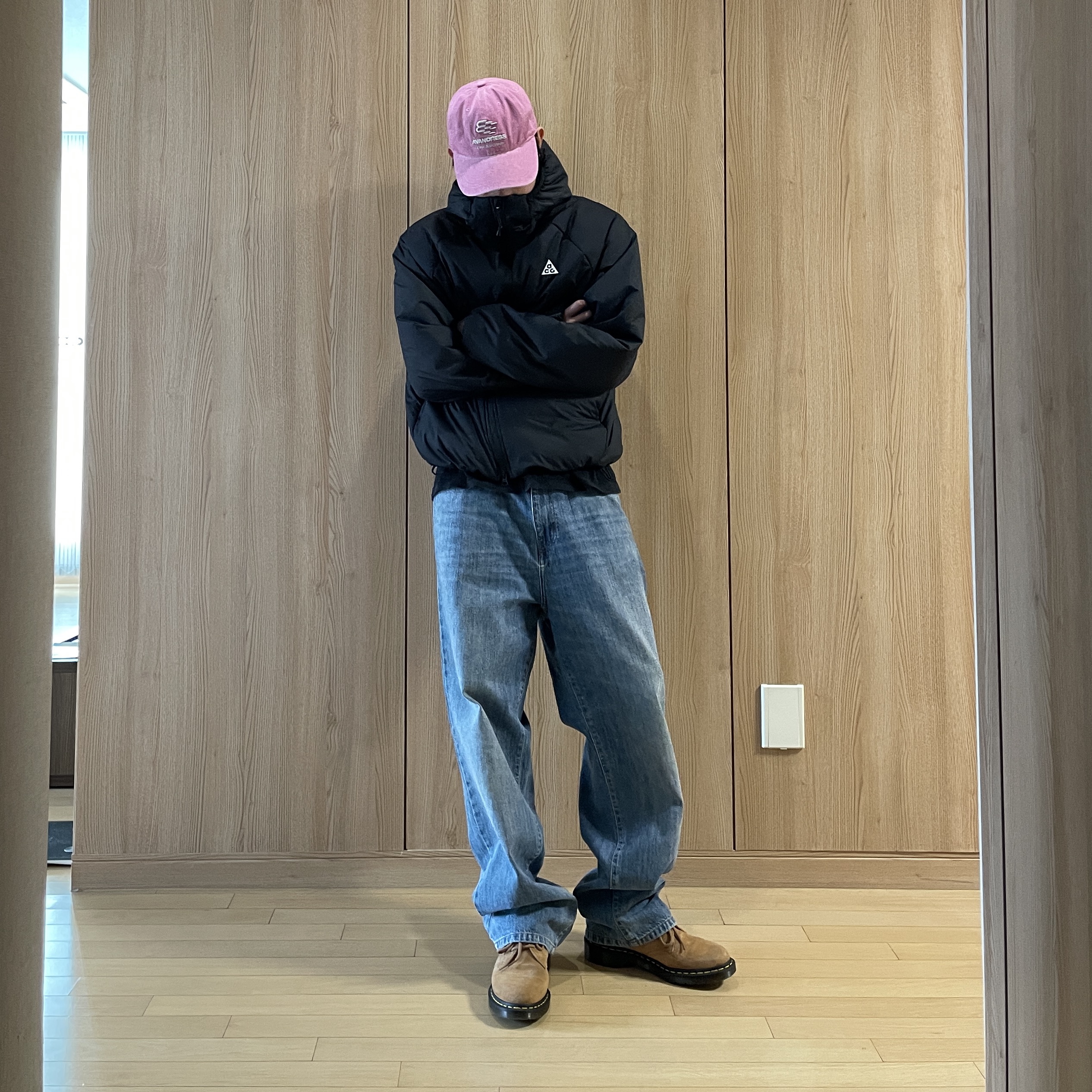 Nike ACG Rope De Dope Primaloft Therma-Fit Jacket Black Summit White - Asia, Carhartt WIP Smith Denim Single Knee Pants Blue Stone Bleached 착용 스타일 - 1