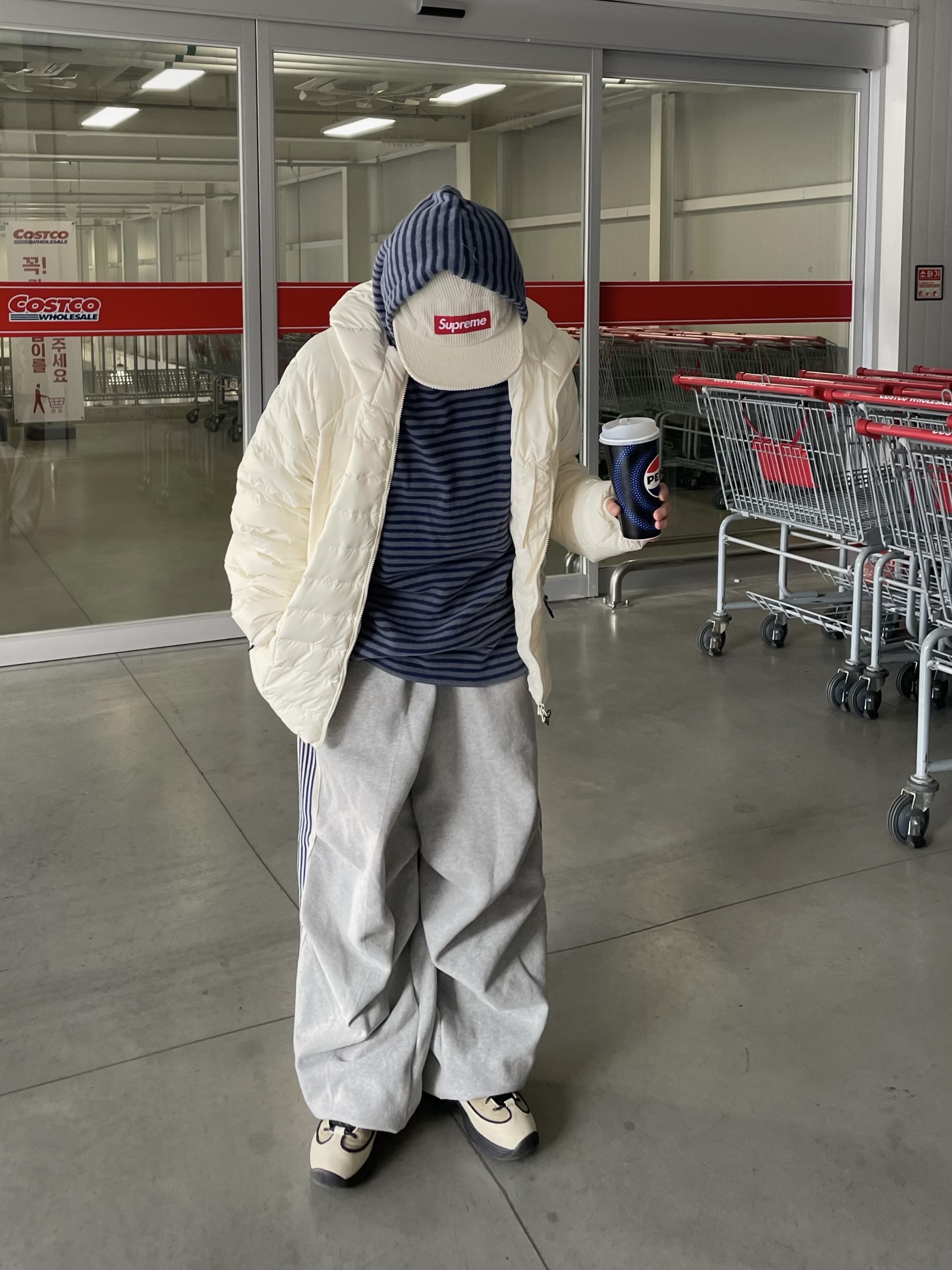 Supreme Corduroy Camp Cap Stone - 24FW, Nike x Stussy Air Penny II Rattan and Limestone 착용 스타일 - 1