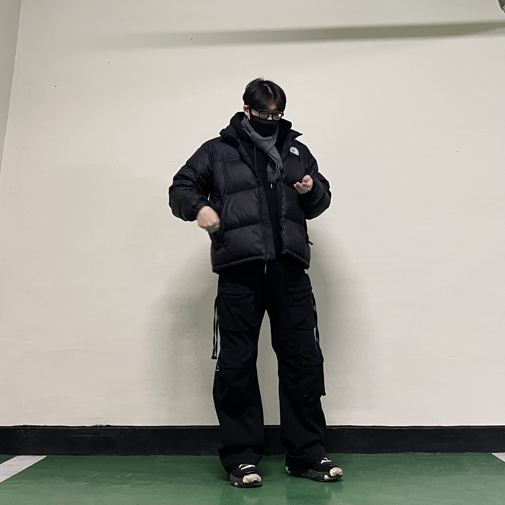 Nike x Undercover Overbreak SP Black, The North Face 1996 Eco Nuptse Jacket Black 착용 스타일 - 1