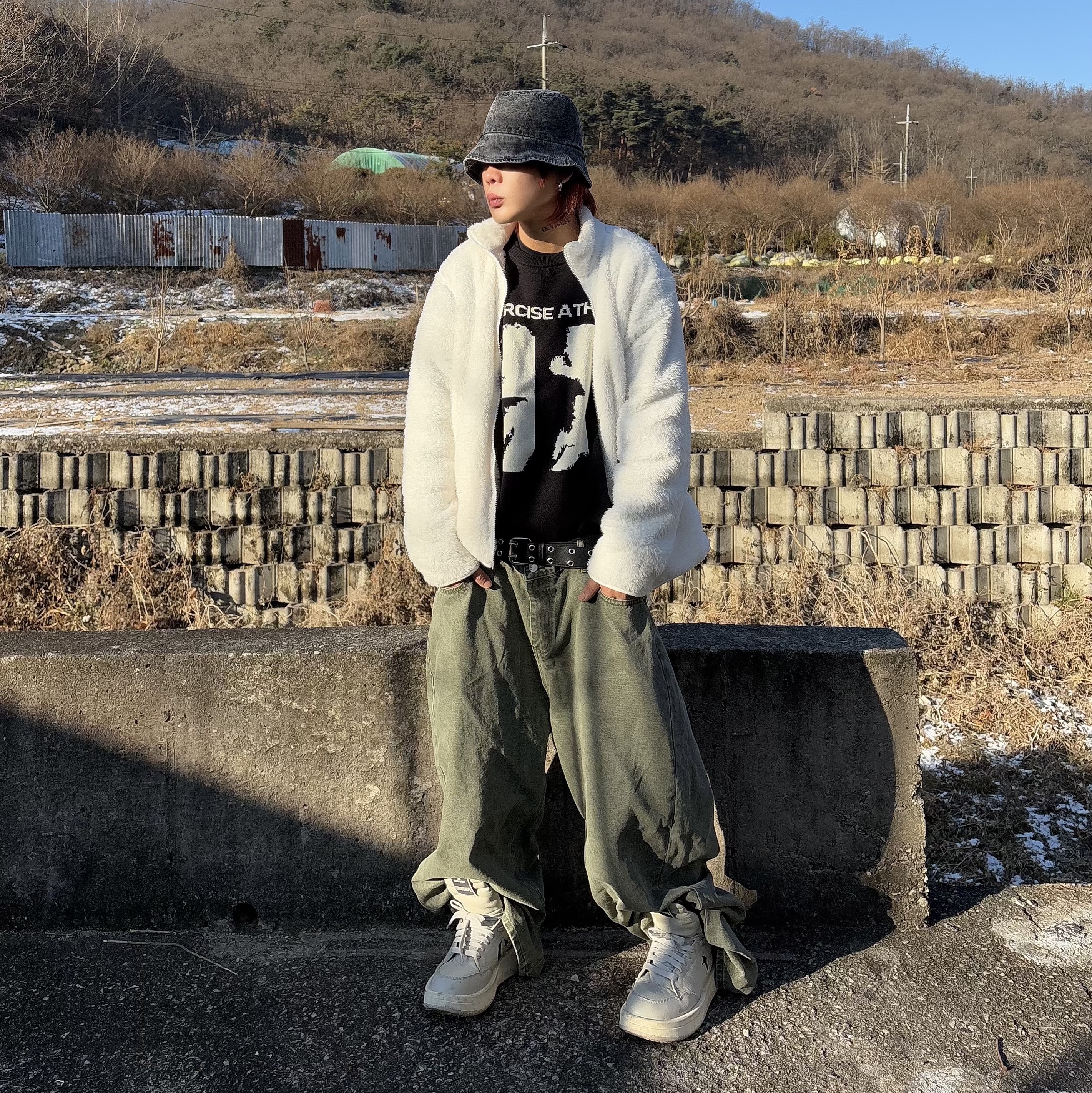 Converse x Drkshdw Turbowpn Pelican 착용 스타일 - 3