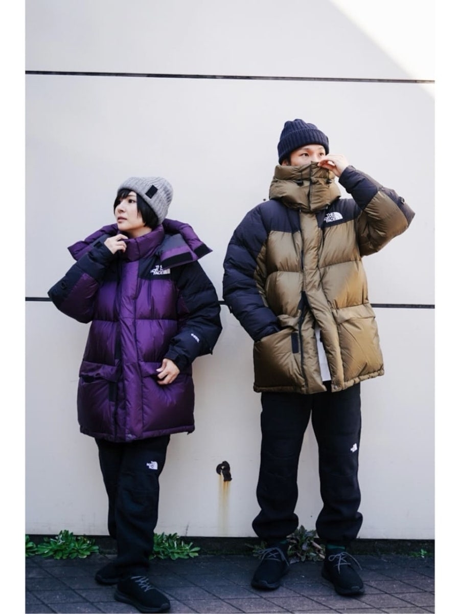 The North Face Him Down Parka New Taupe 착용 스타일