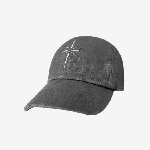 BLR2D10CP02-GY BLR Snowflakes Logo Washing Denim Ball Cap Grey