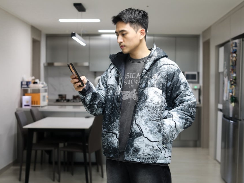 Nike ACG Therma-Fit ADV Rope De Dope Allover Print Jacket Anthracite 착용 스타일 - 2