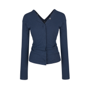 Baserange Women Tav Cardigan Snaps Ampera Blue - 25SS