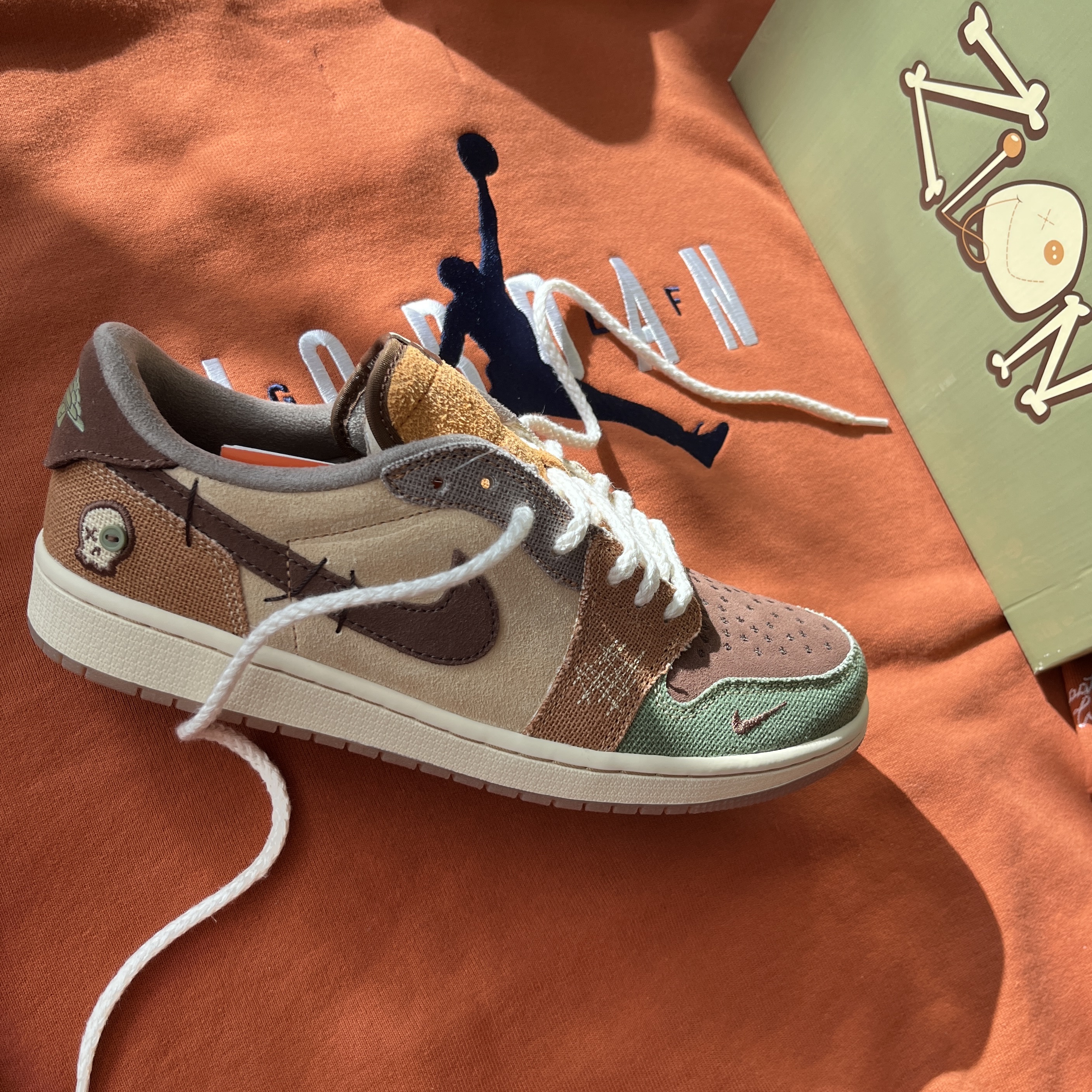 Jordan Zion 2 PF Sesame Muslin, Jordan x Eastside Golf Fleece Hoodie Burnt Sunrise - Asia 착용 스타일 - 3