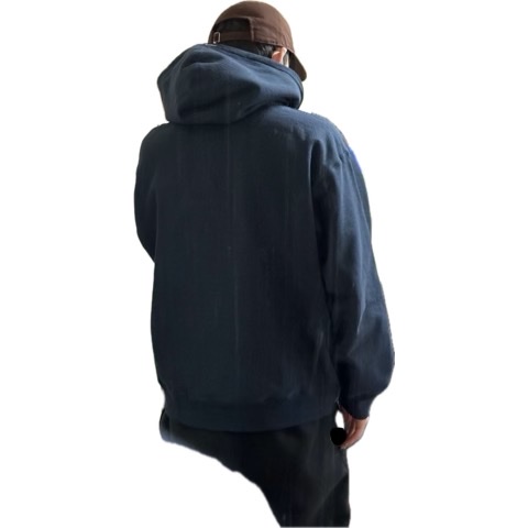 Supreme Box Logo Hooded Sweatshirt Navy - 24FW, Nike NRG Solo Swoosh Fleece Pants Black White - Asia 착용 스타일 - 2