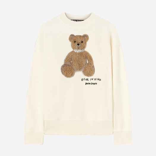 P6MMAB190 PALM ANGELS Bear In Mind Crewneck Off White