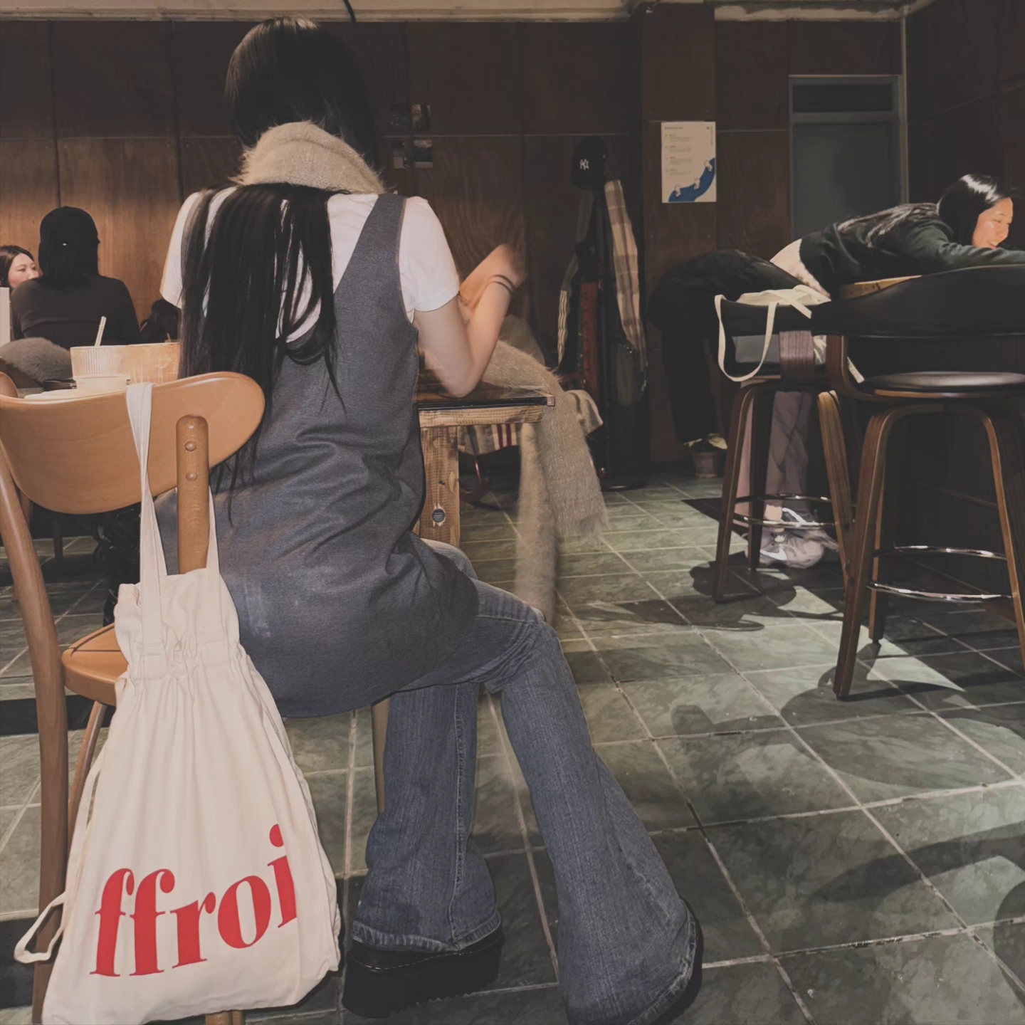 FFROI Eco Bag Ivory 착용 스타일 - 7