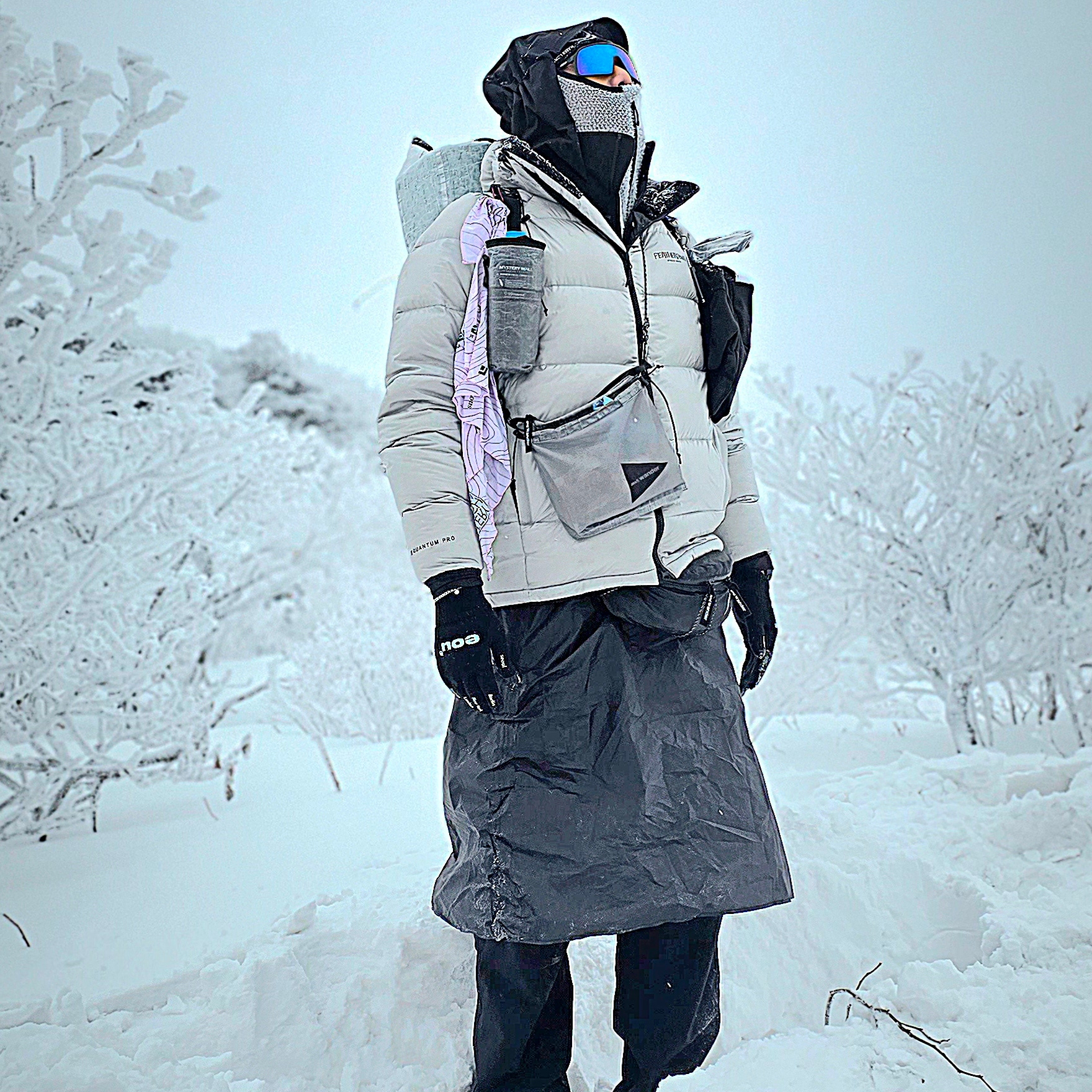 Arc'teryx Bird Head Toque Orca, Arc'teryx Beta LT Jacket Black 착용 스타일 - 2