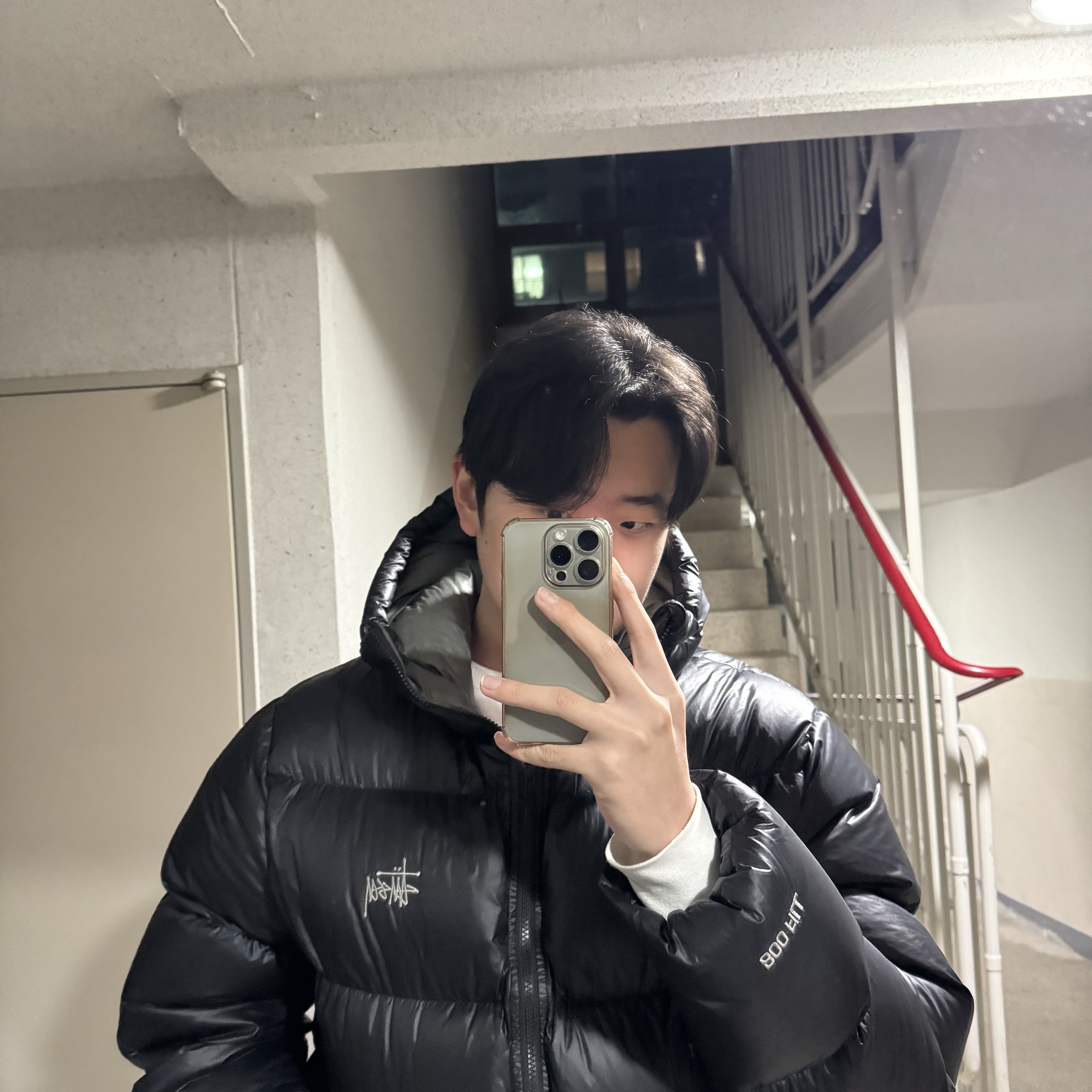 Stussy Down Parka Micro Ripstop Phantom Black 착용 스타일